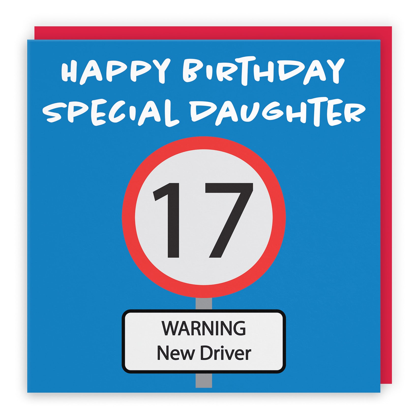 Large Daughter 17th Birthday Card Road Sign - Default Title (B0B69SGBN7)
