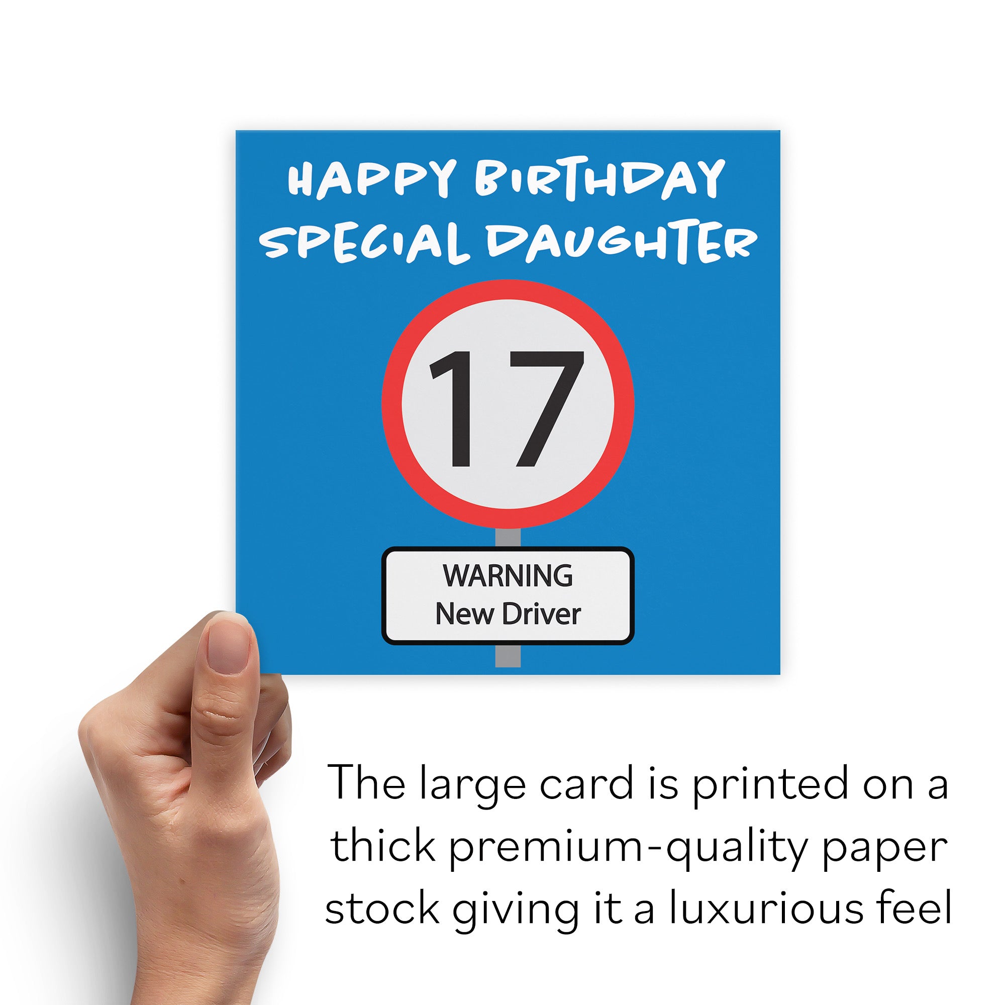 Large Daughter 17th Birthday Card Road Sign - Default Title (B0B69SGBN7)