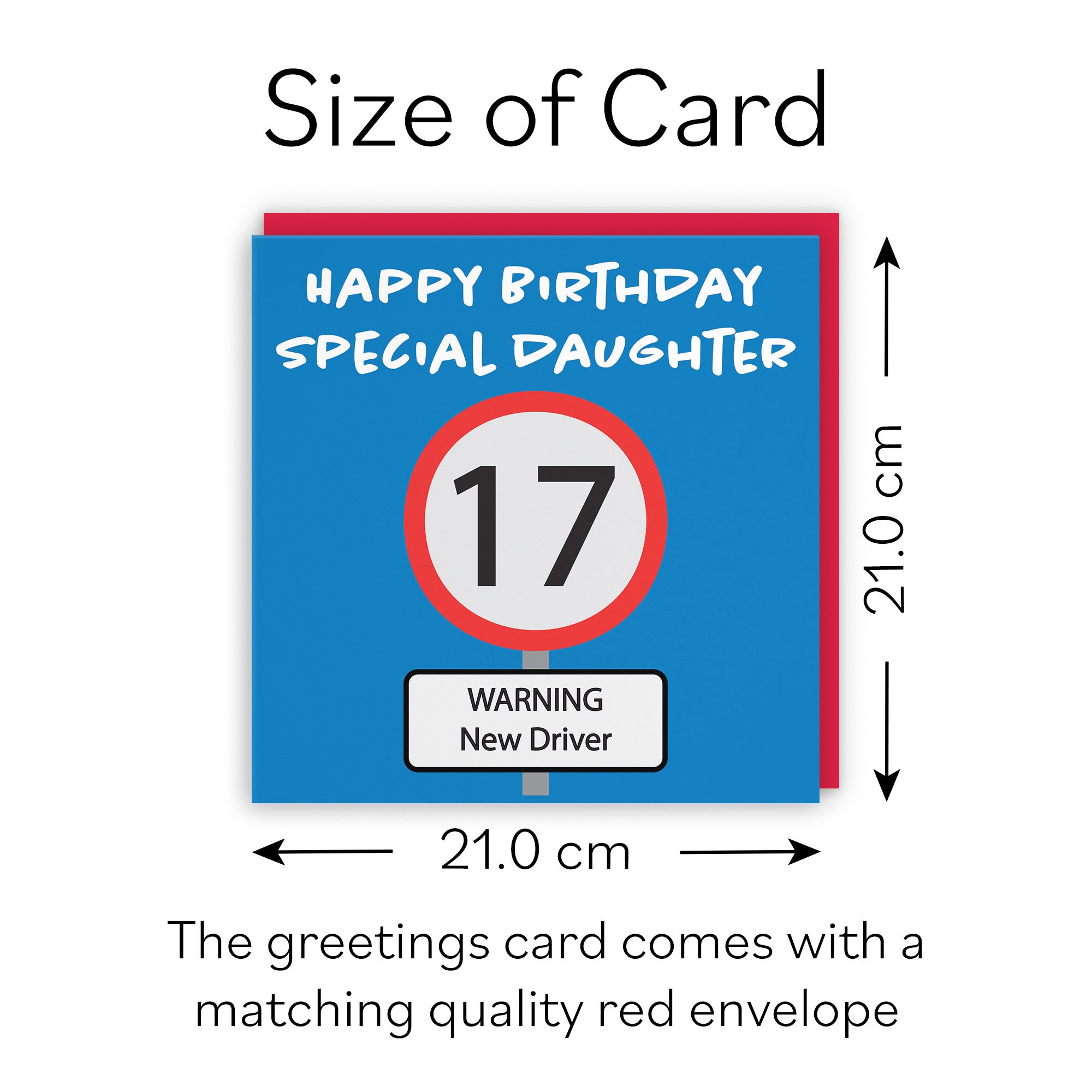 Large Daughter 17th Birthday Card Road Sign - Default Title (B0B69SGBN7)