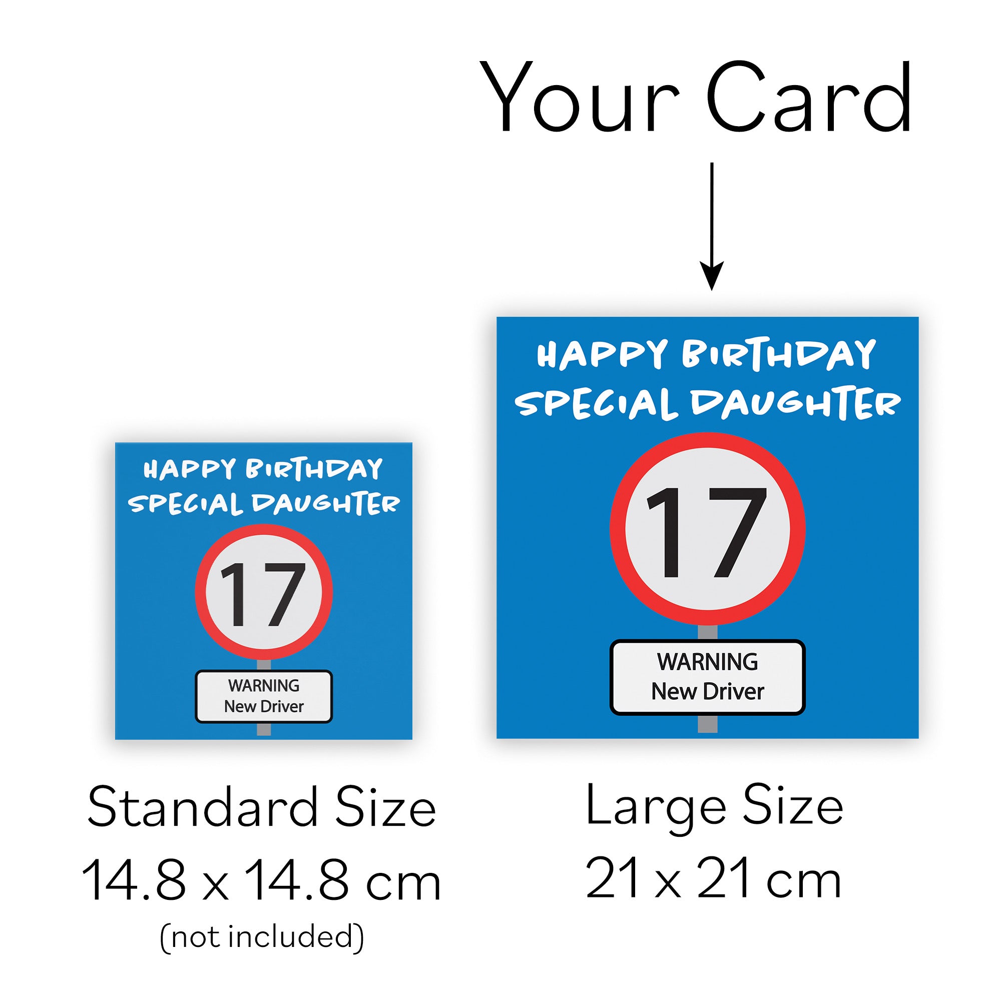 Large Daughter 17th Birthday Card Road Sign - Default Title (B0B69SGBN7)