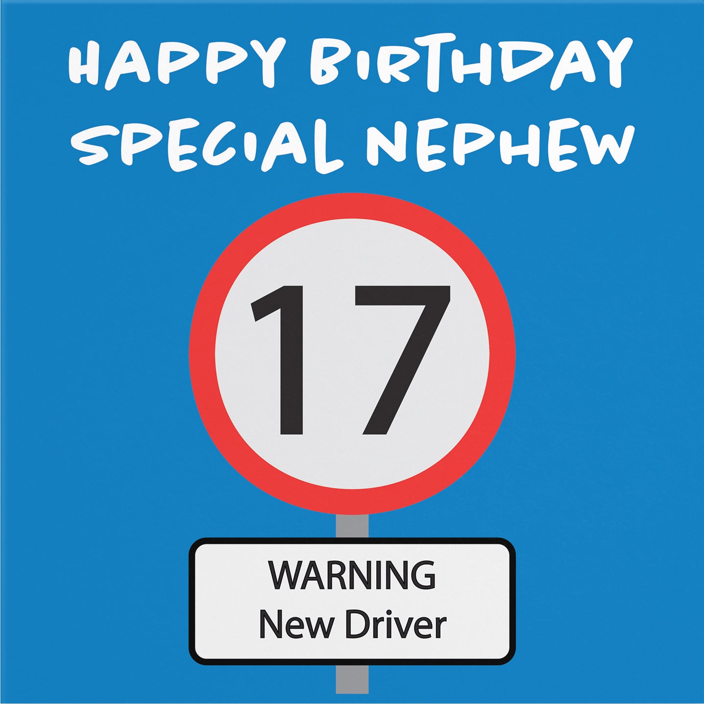 Large Nephew 17th Birthday Card Road Sign - Default Title (B0B69TBH8T)