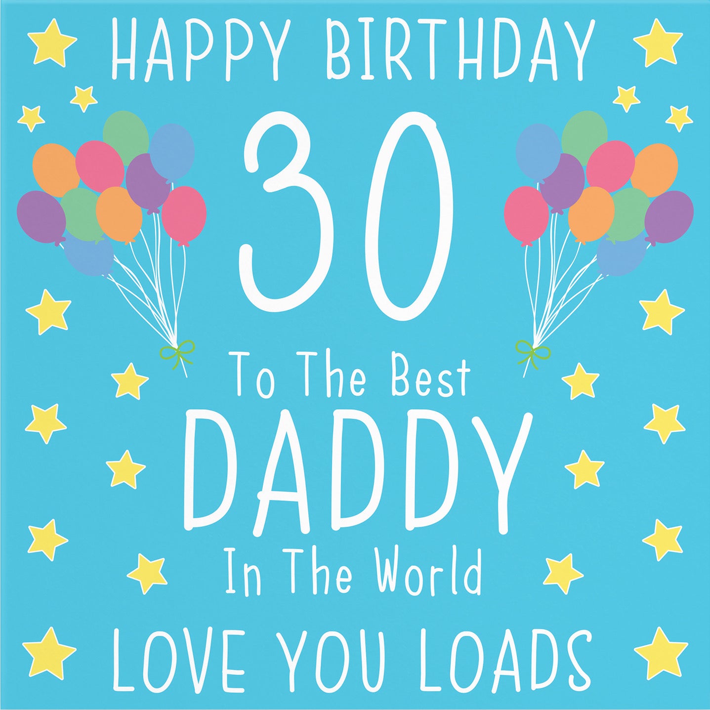 Large Daddy 30th Birthday Card Iconic - Default Title (B0B69V14GF)