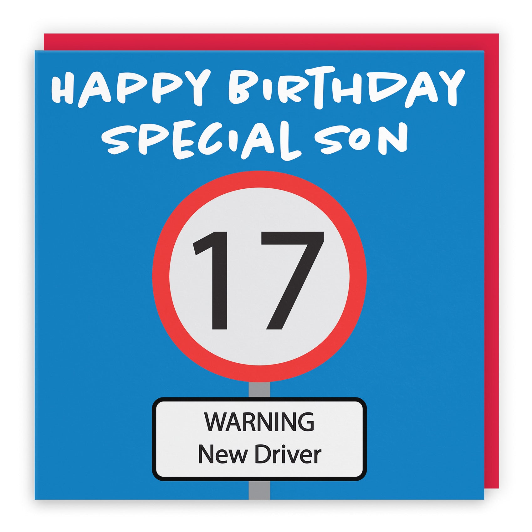 Large Son 17th Birthday Card Road Sign - Default Title (B0B69VBBV6)