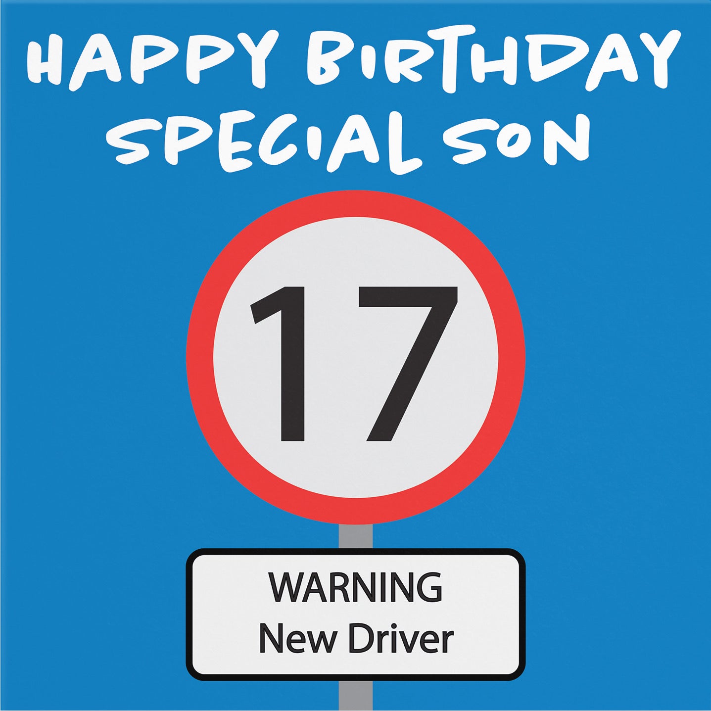 Large Son 17th Birthday Card Road Sign - Default Title (B0B69VBBV6)