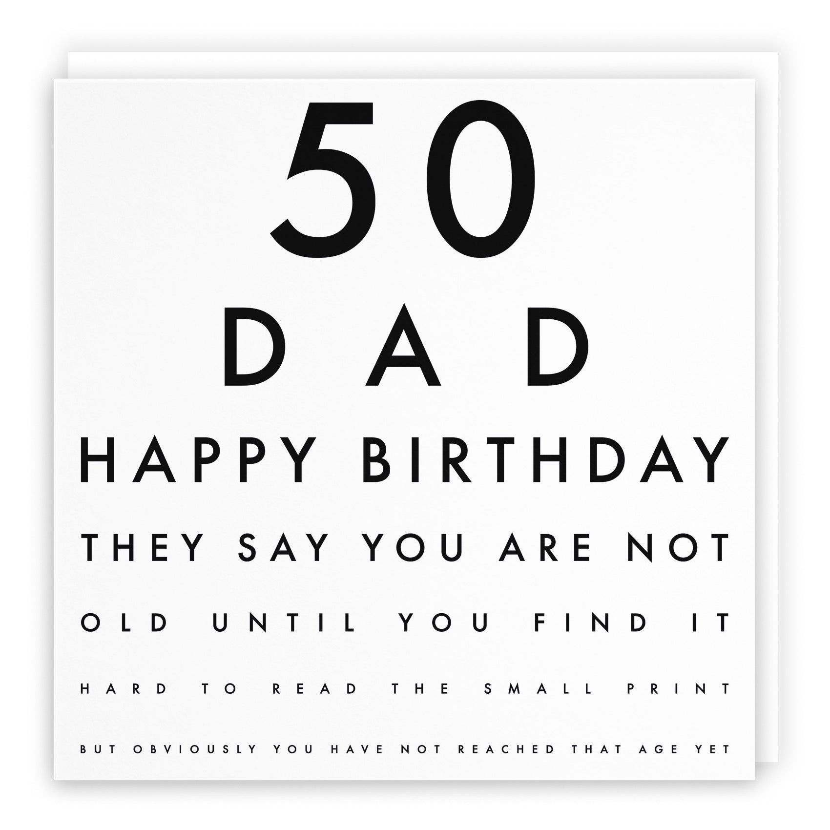 Large Funny Dad 50th Funny Birthday Card Letters - Default Title (B0B69VG1PY)