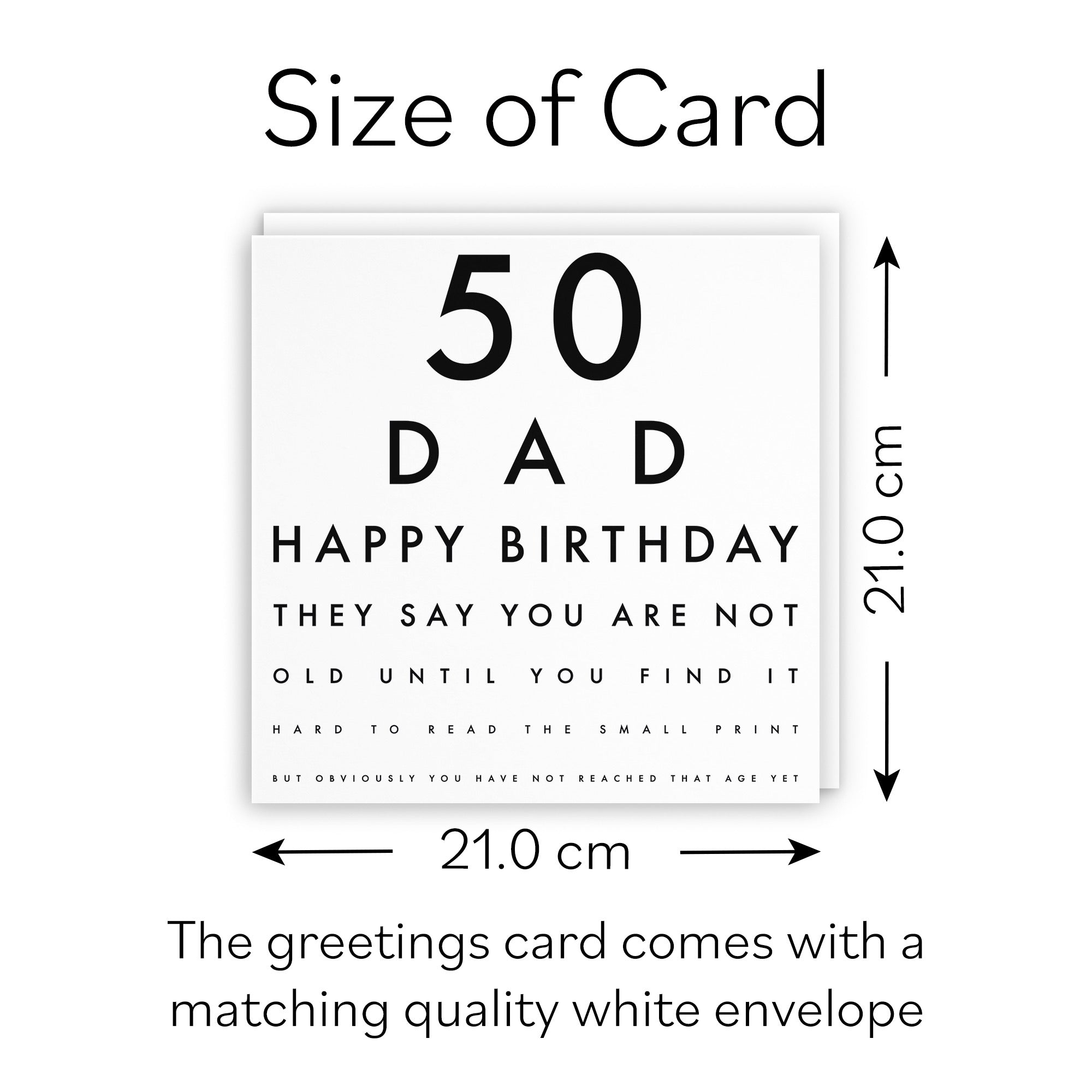 Large Funny Dad 50th Funny Birthday Card Letters - Default Title (B0B69VG1PY)