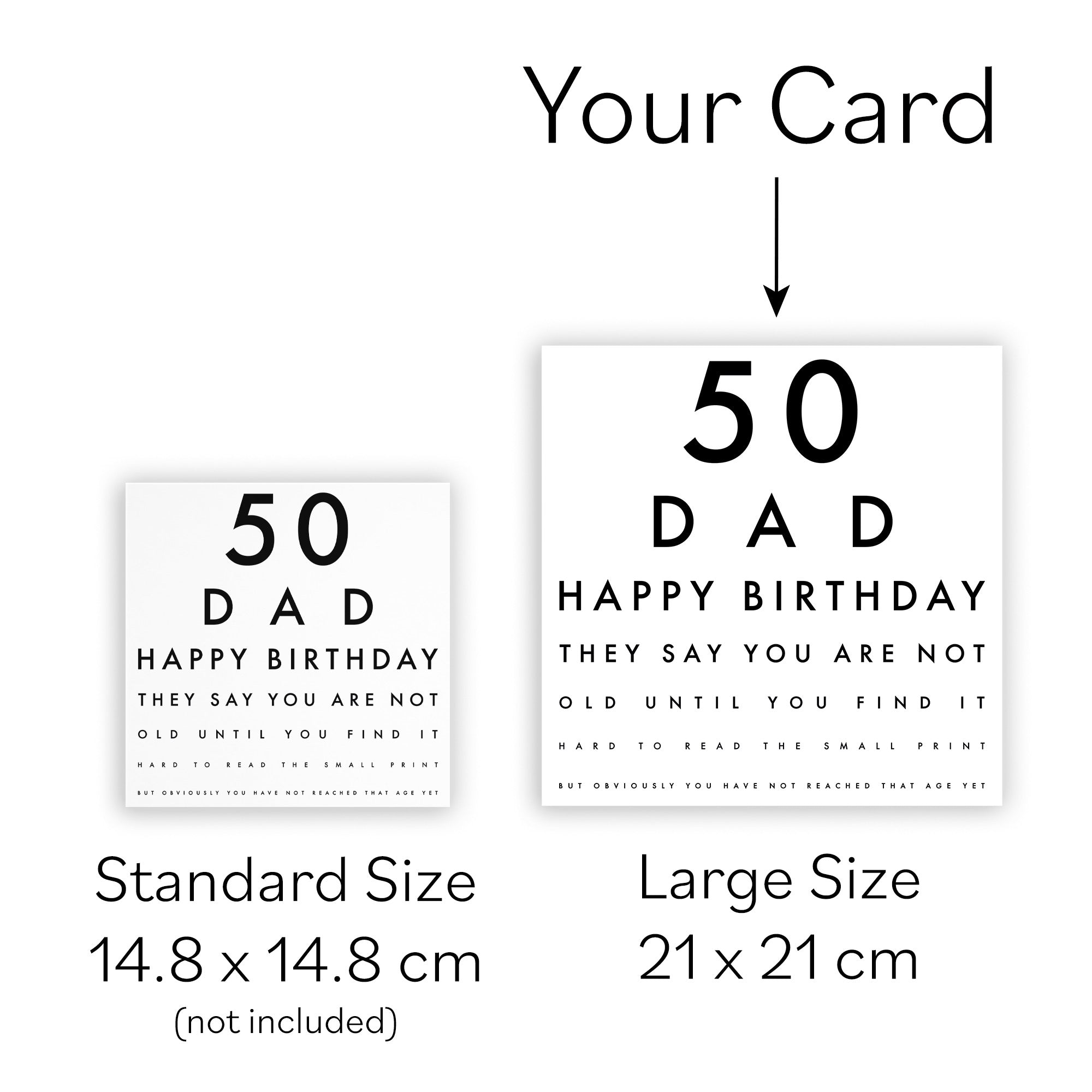 Large Funny Dad 50th Funny Birthday Card Letters - Default Title (B0B69VG1PY)