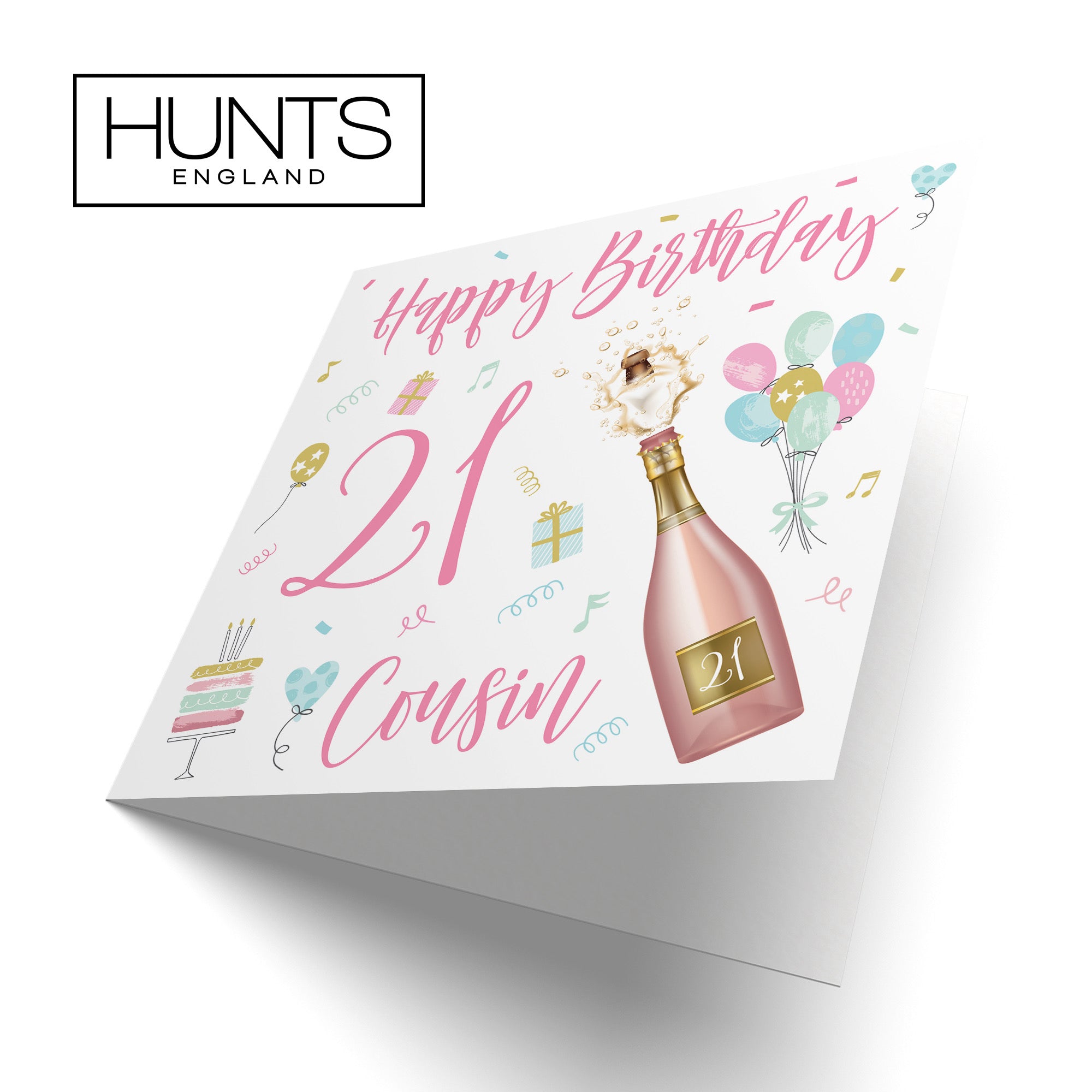 Large Cousin 21st Female Birthday Card Champagne - Default Title (B0B69W23WK)