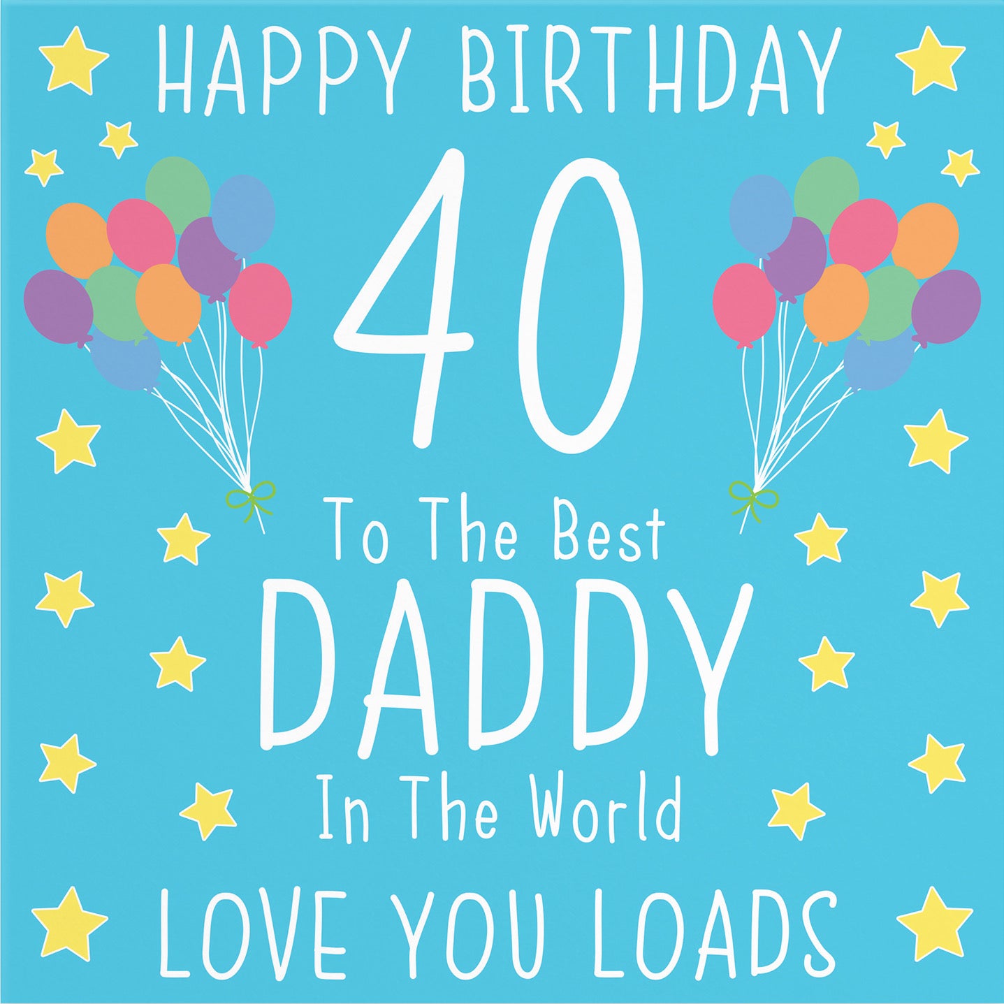 Large Daddy 40th Birthday Card Iconic - Default Title (B0B69W39F4)