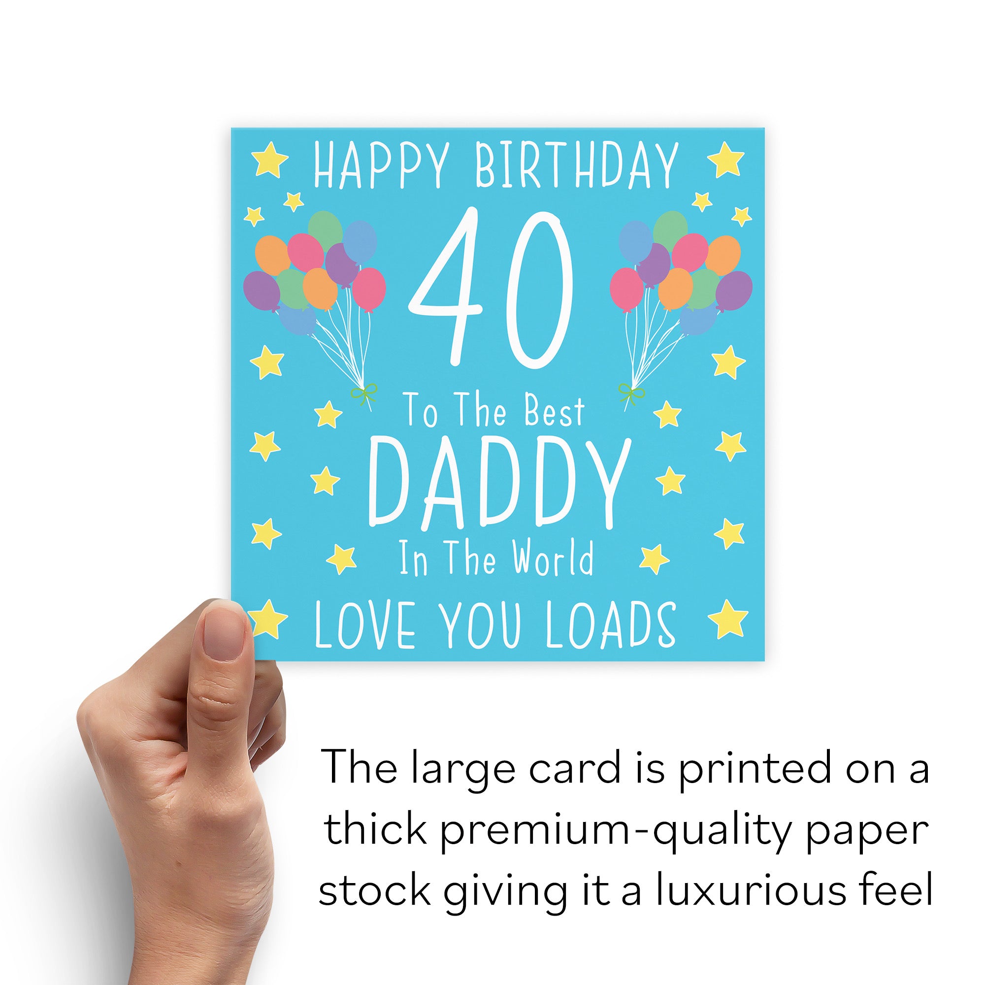 Large Daddy 40th Birthday Card Iconic - Default Title (B0B69W39F4)