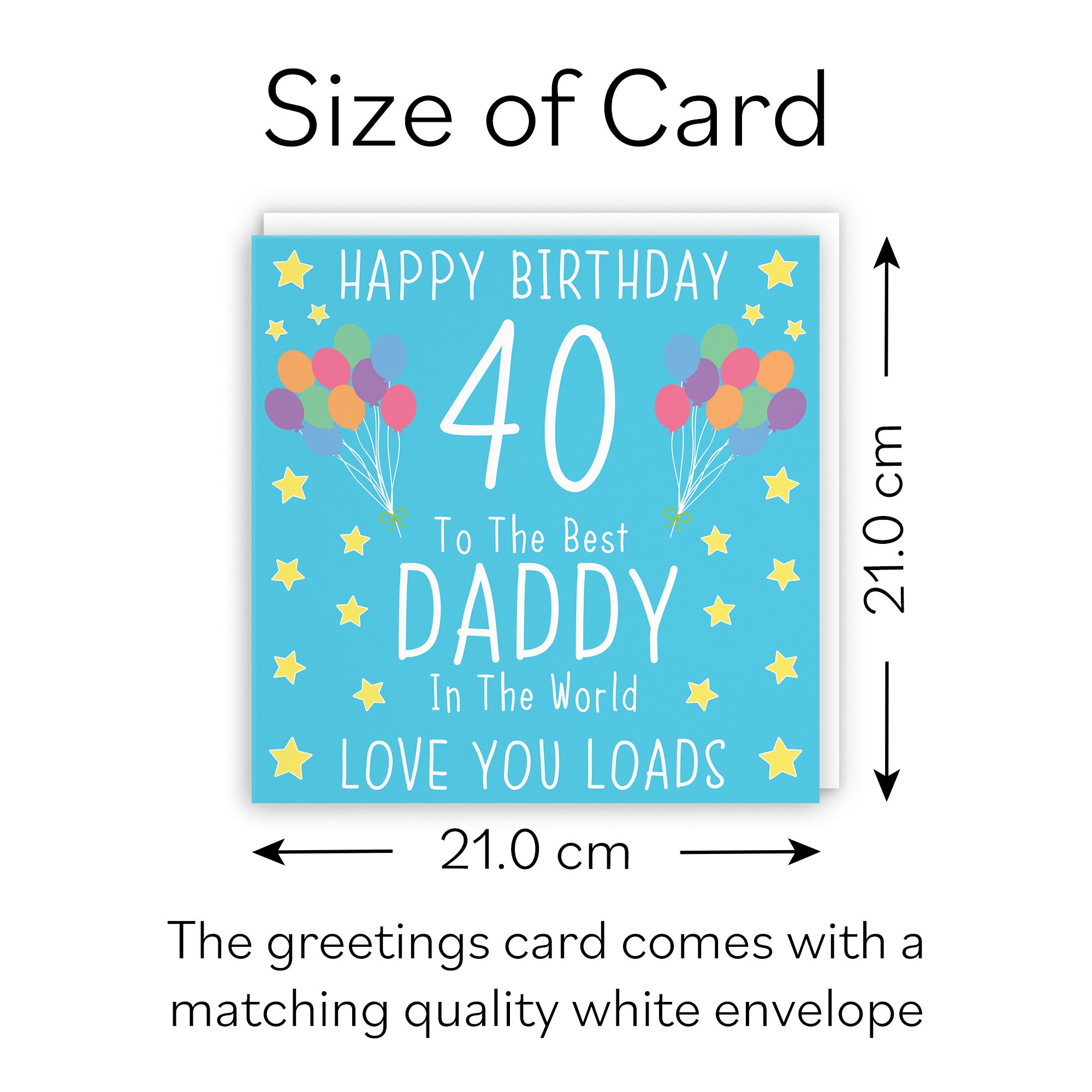 Large Daddy 40th Birthday Card Iconic - Default Title (B0B69W39F4)