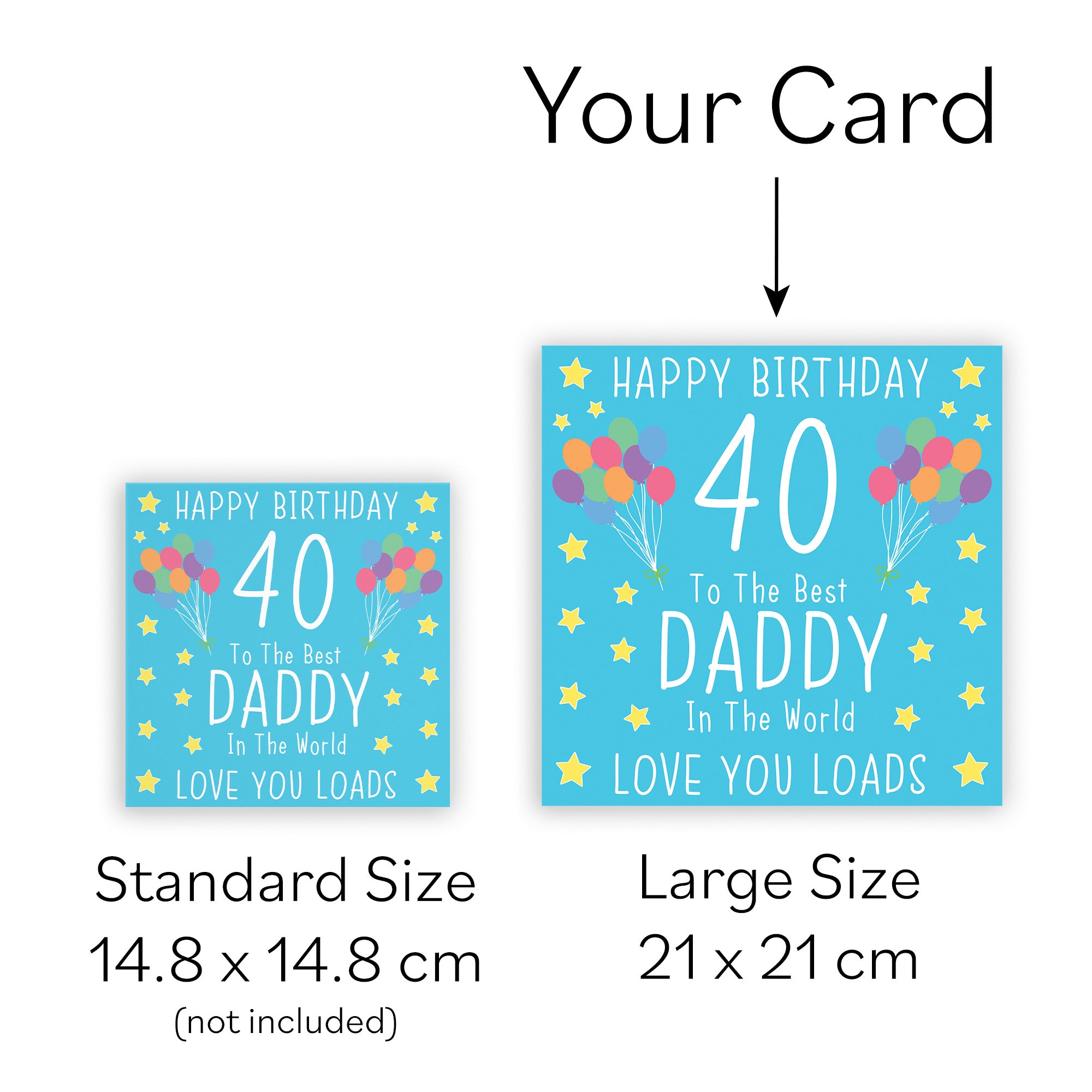 Large Daddy 40th Birthday Card Iconic - Default Title (B0B69W39F4)