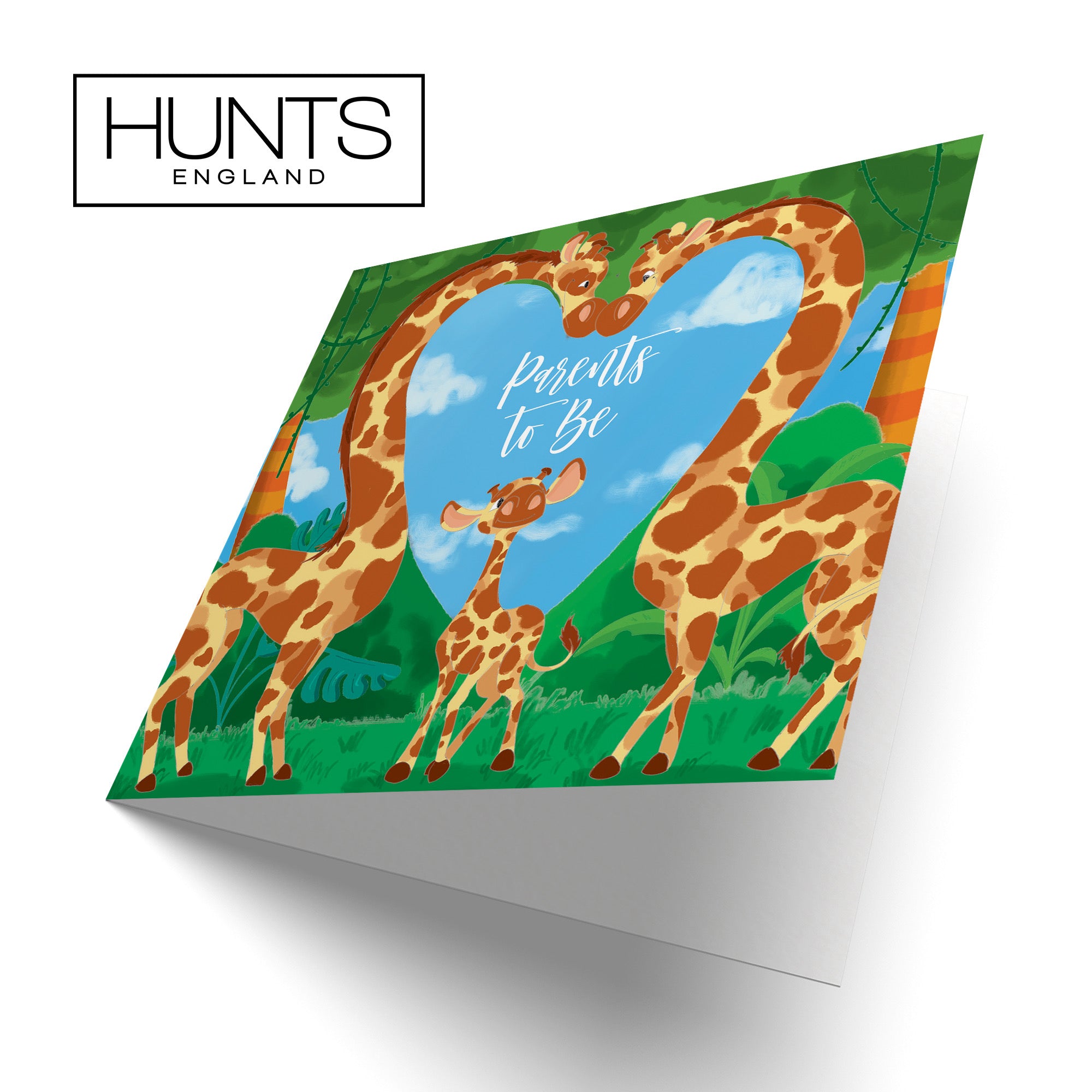 Large Parents To Be Congratulations New Baby Card Cute Giraffes Jungle - Default Title (B0B6WQG9SW)