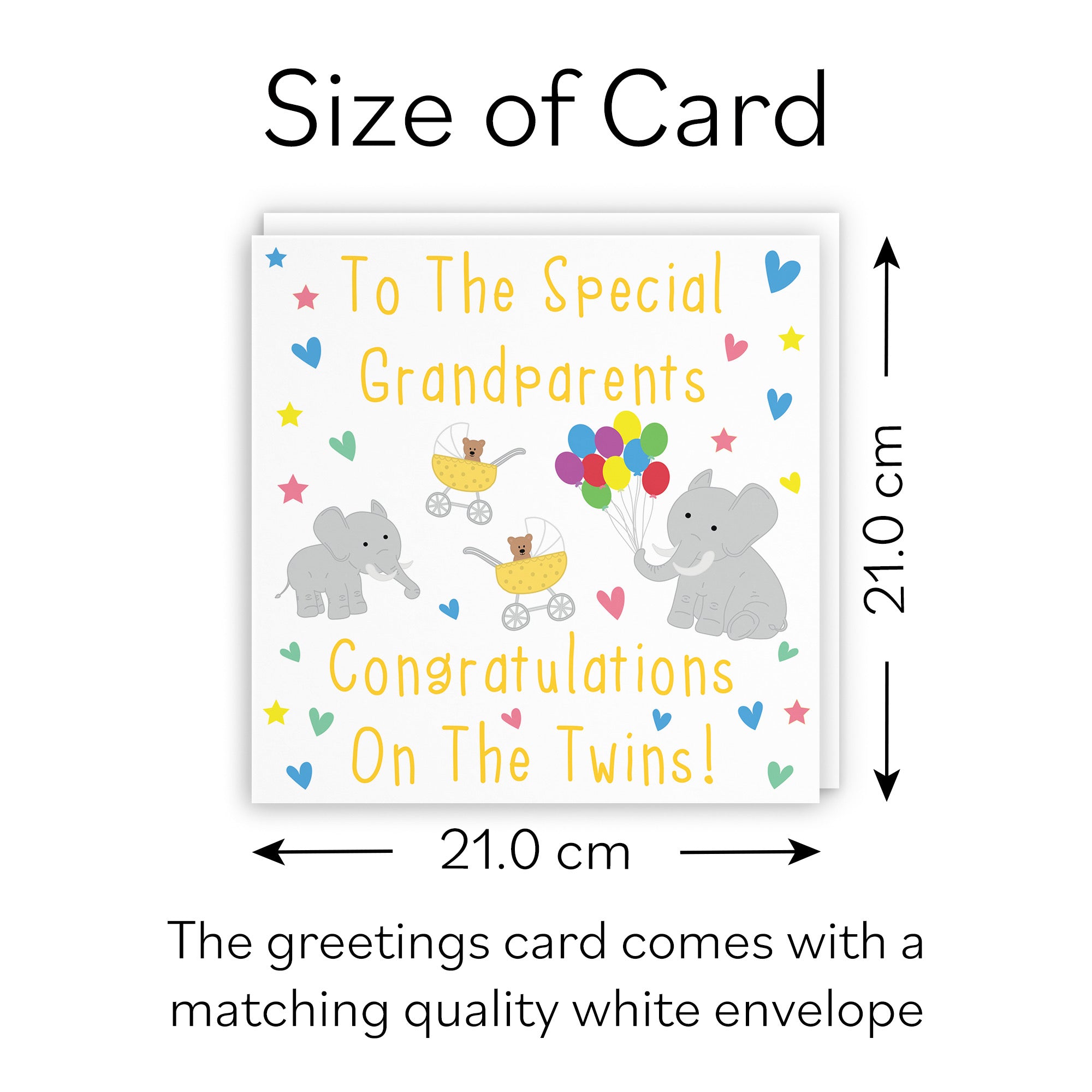 Large Congratulations New Baby Twins Card For Grandparents Iconic - Default Title (B0B6WSF2D4)