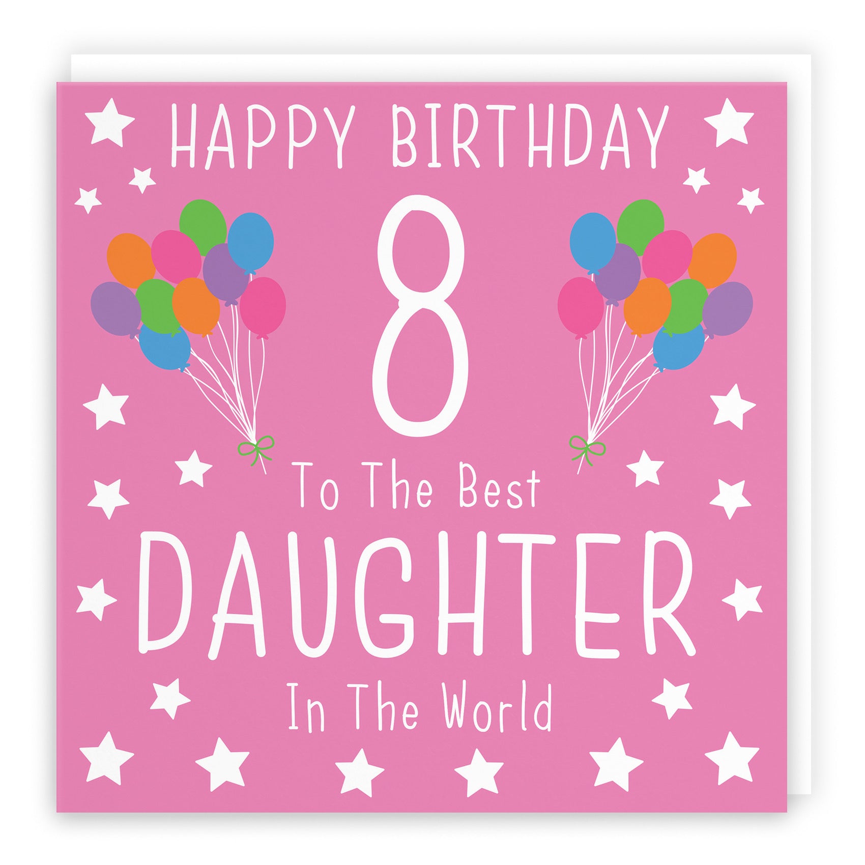 Large Daughter 8th Birthday Card Iconic - Default Title (B0BBMS5QT1)
