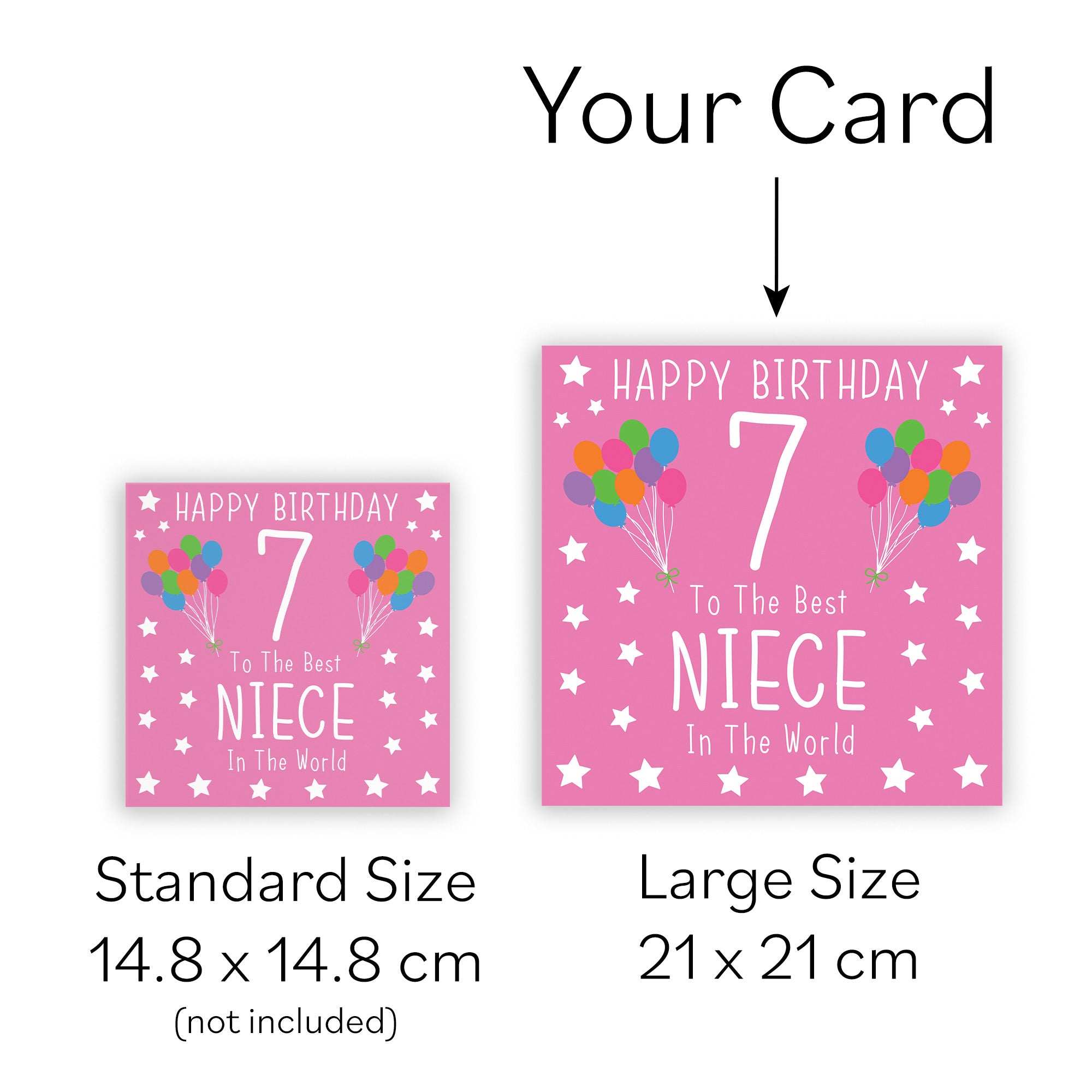 Large Niece 7th Birthday Card Iconic - Default Title (B0BBMSNB9J)