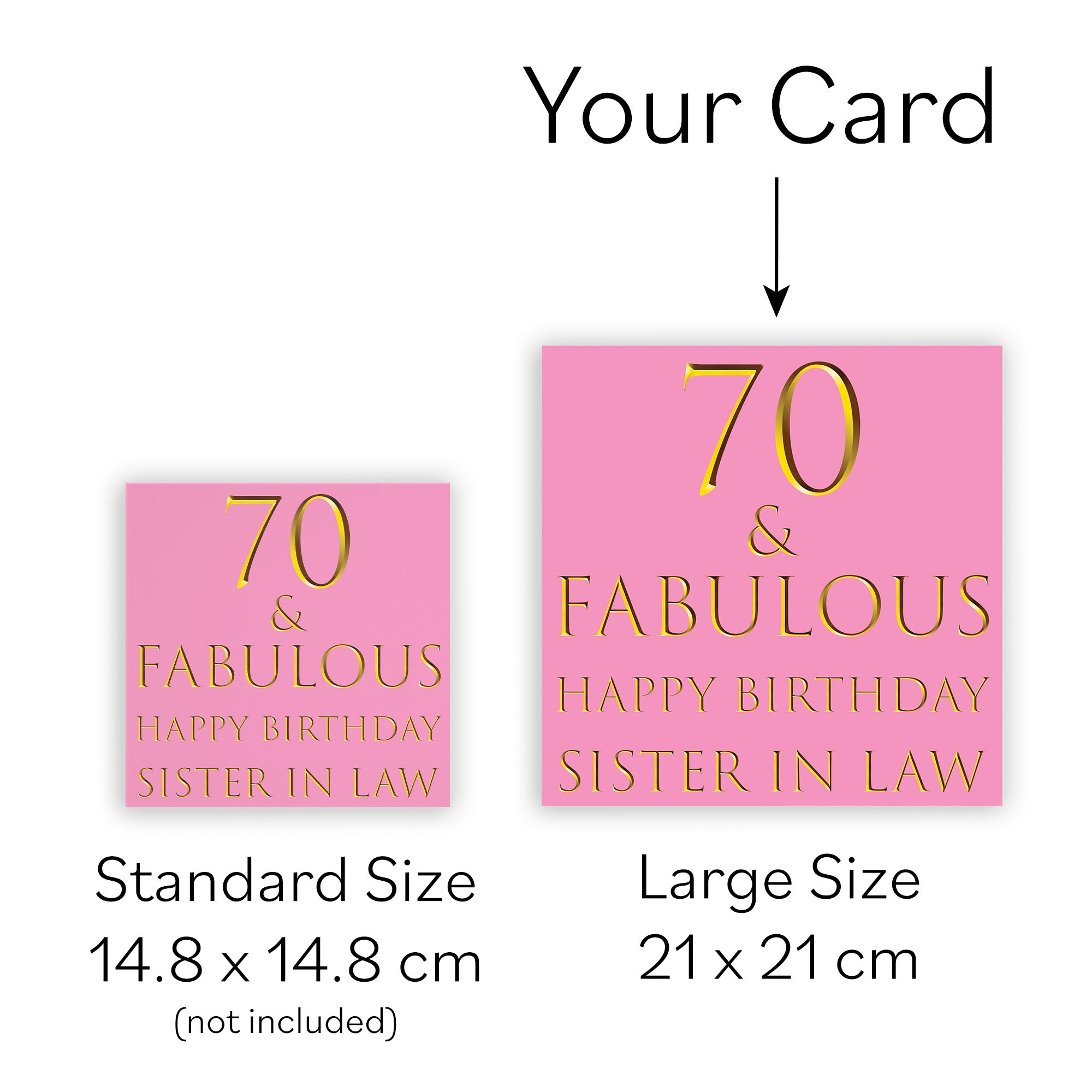 Large Sister In Law 70th Birthday Card Still Totally Fabulous - Default Title (B0BBMSRRSX)