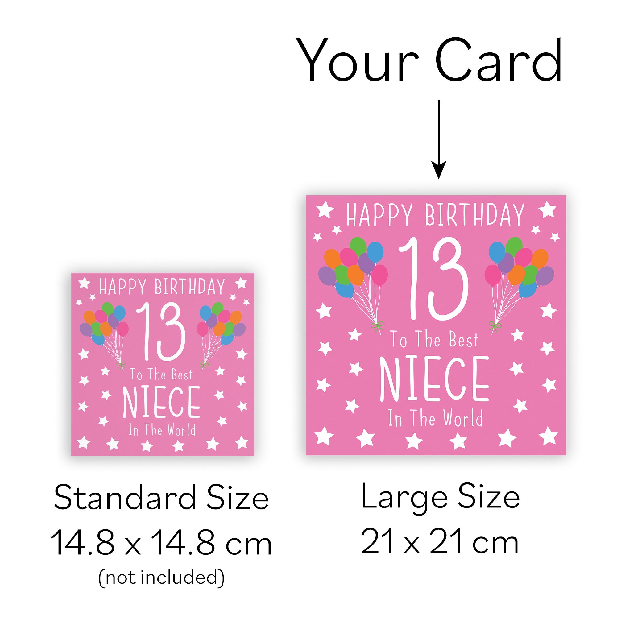 Large Niece 13th Birthday Card Iconic - Default Title (B0BBMSV85H)