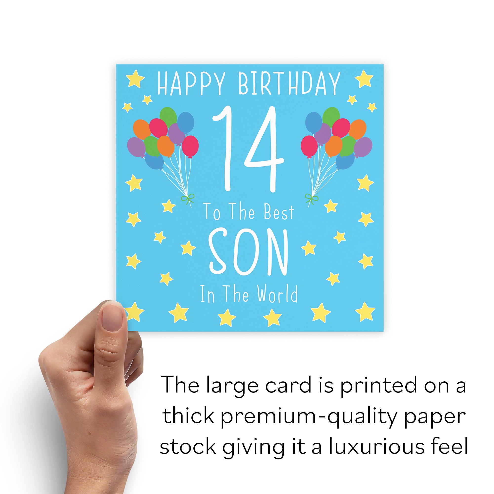 Large Son 14th Birthday Card Iconic - Default Title (B0BBMTBH3Y)