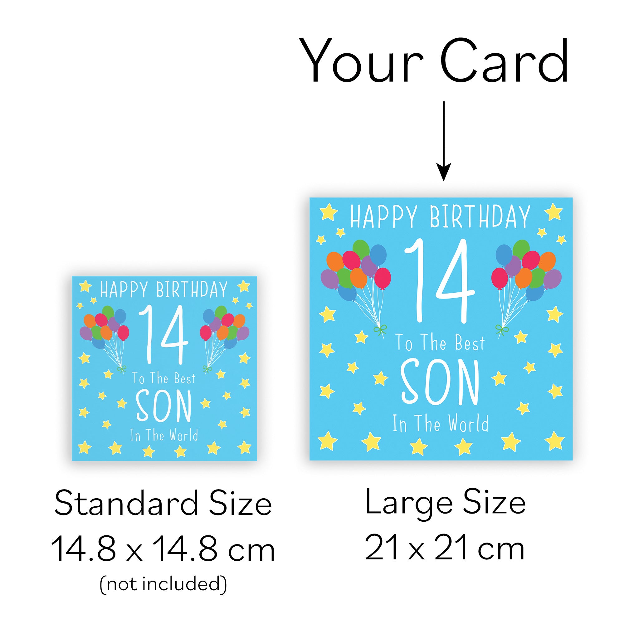 Large Son 14th Birthday Card Iconic - Default Title (B0BBMTBH3Y)