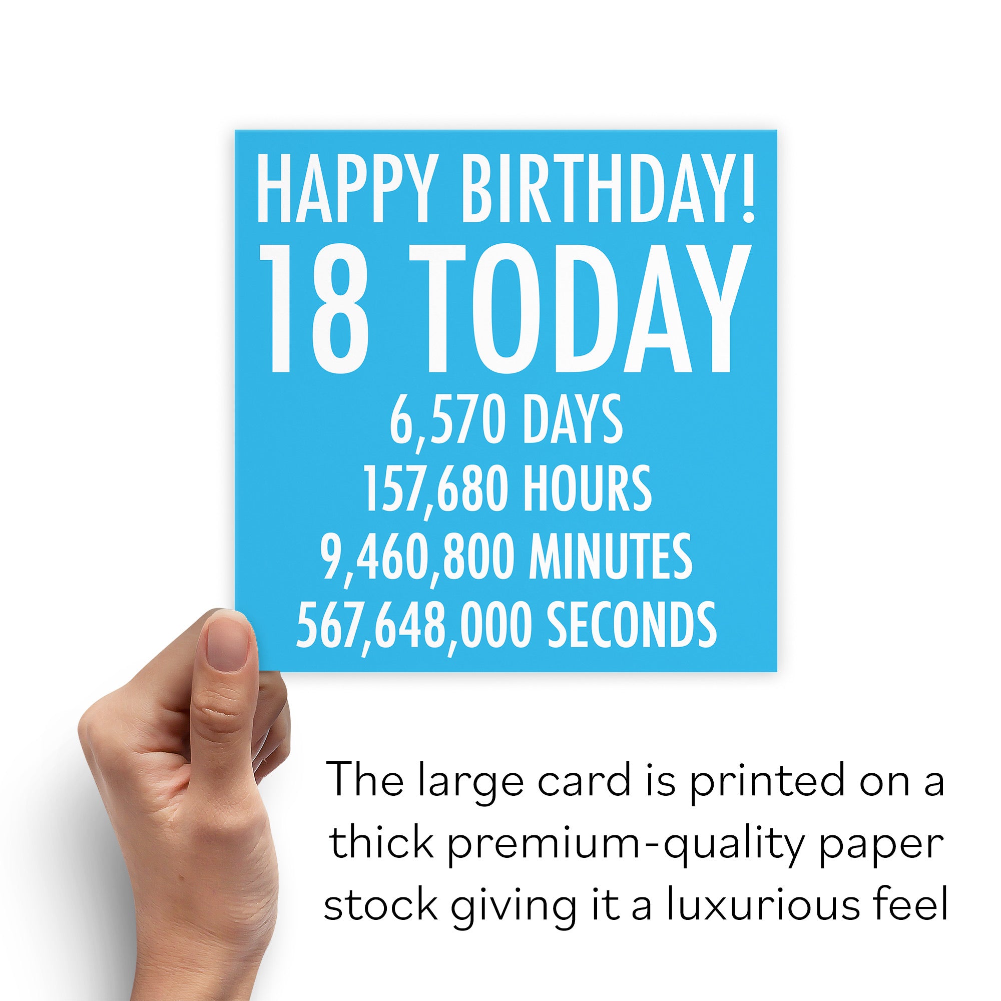 Large 18th Birthday Card Blue Numbers - Default Title (B0BBMTKX7W)