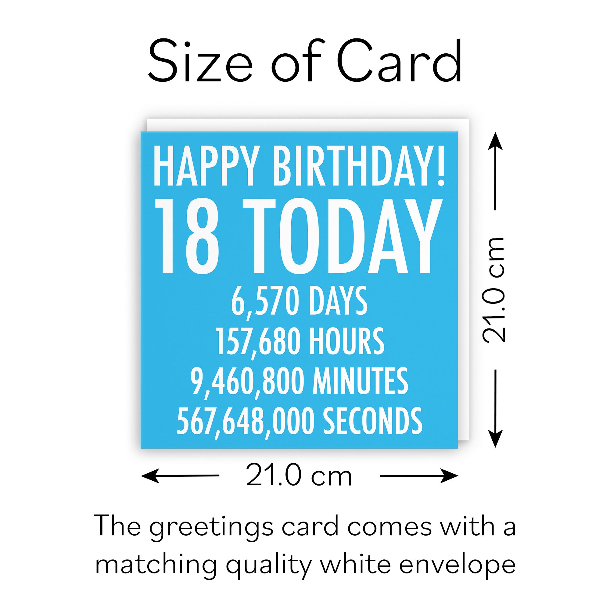 Large 18th Birthday Card Blue Numbers - Default Title (B0BBMTKX7W)