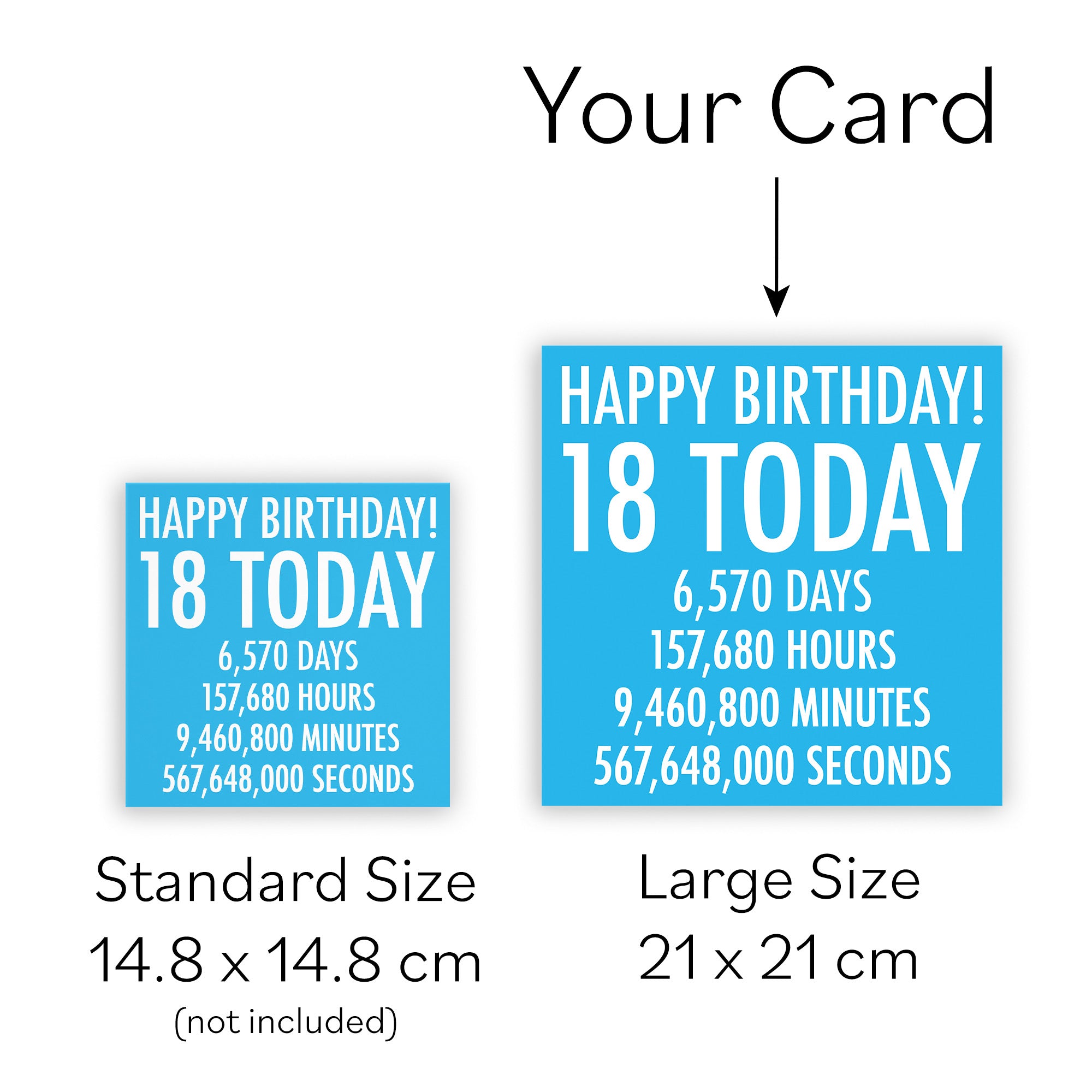 Large 18th Birthday Card Blue Numbers - Default Title (B0BBMTKX7W)