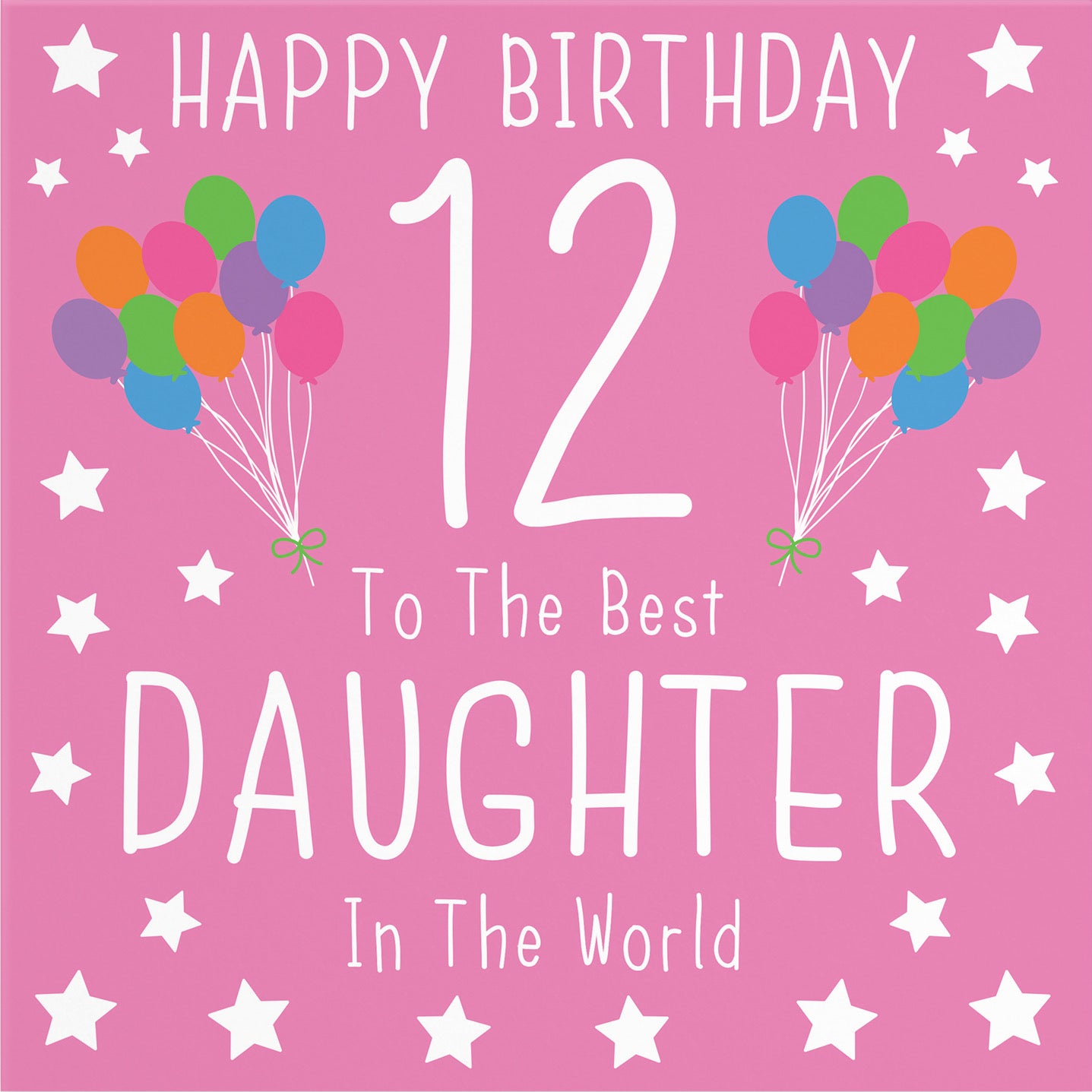 Large Daughter 12th Birthday Card Iconic - Default Title (B0BBMTLDPQ)