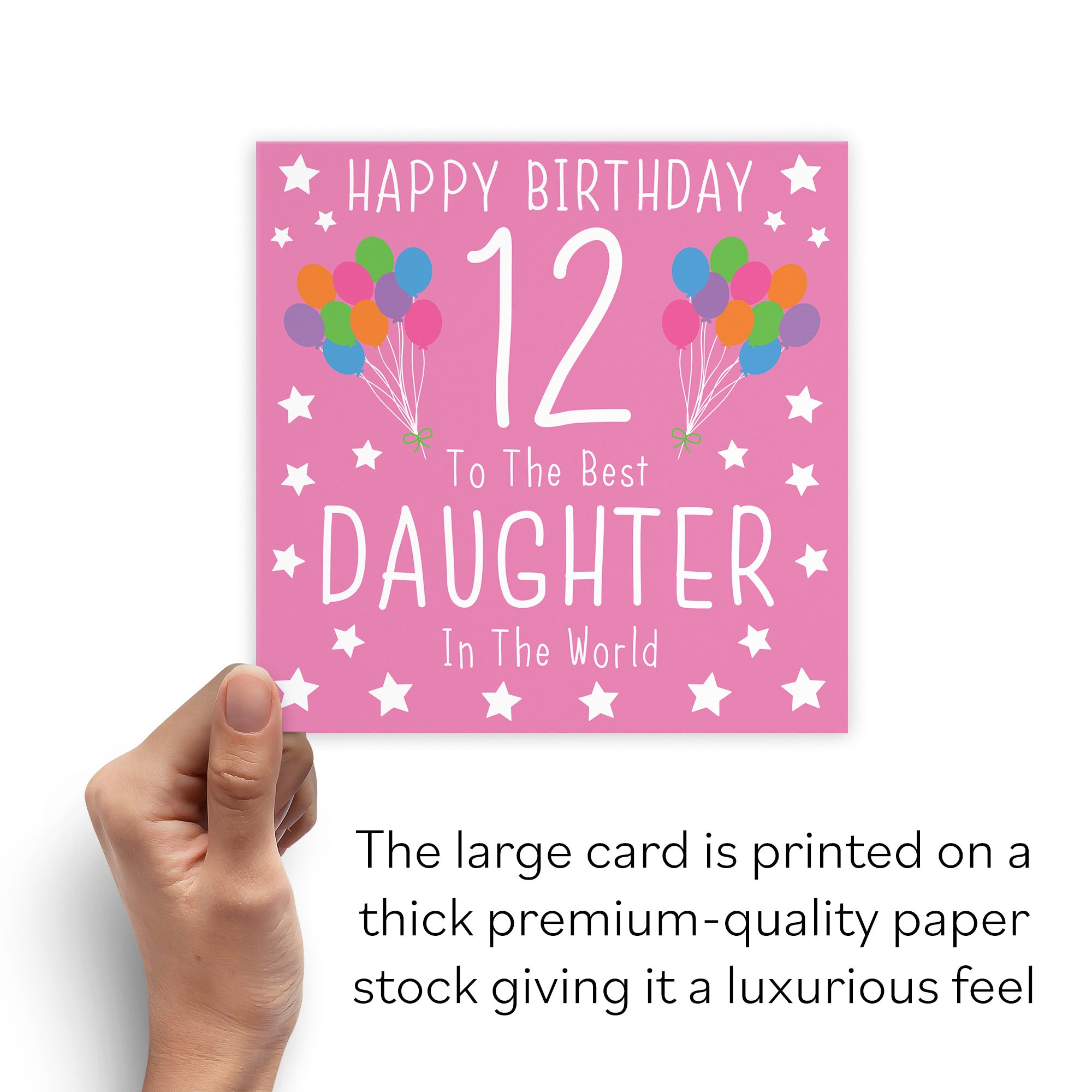 Large Daughter 12th Birthday Card Iconic - Default Title (B0BBMTLDPQ)