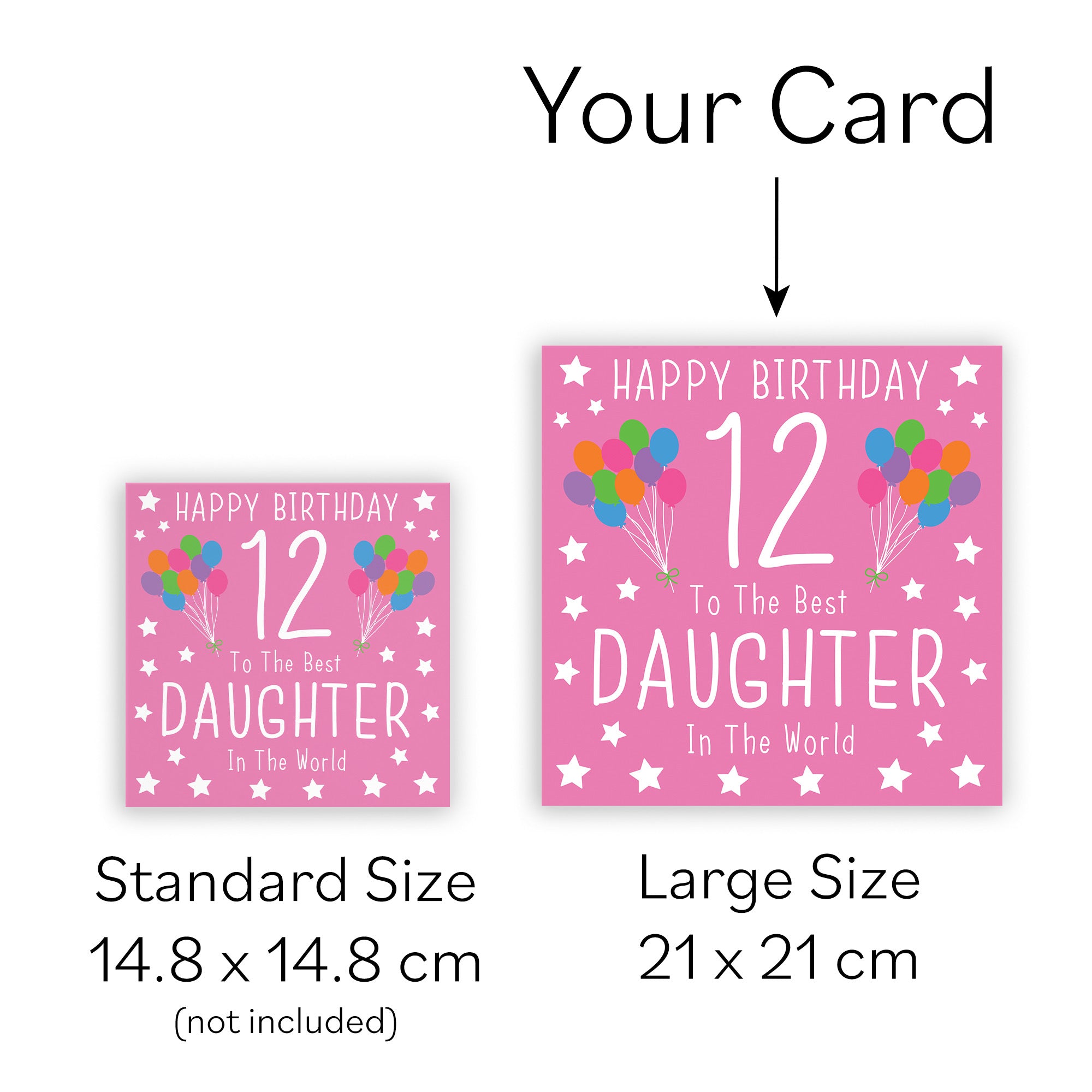 Large Daughter 12th Birthday Card Iconic - Default Title (B0BBMTLDPQ)