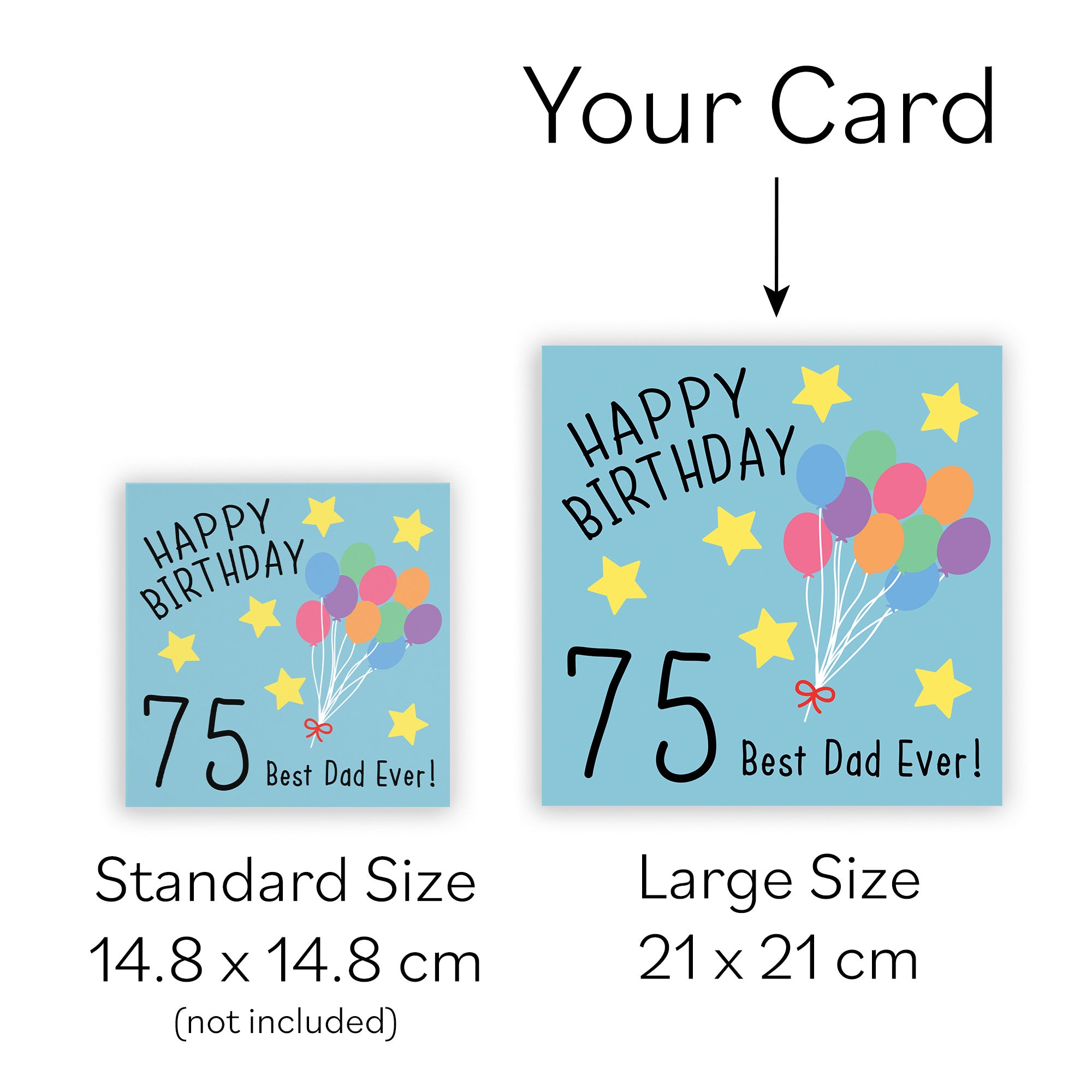 Large Dad 75th Birthday Card Original - Default Title (B0BBMTZFL1)