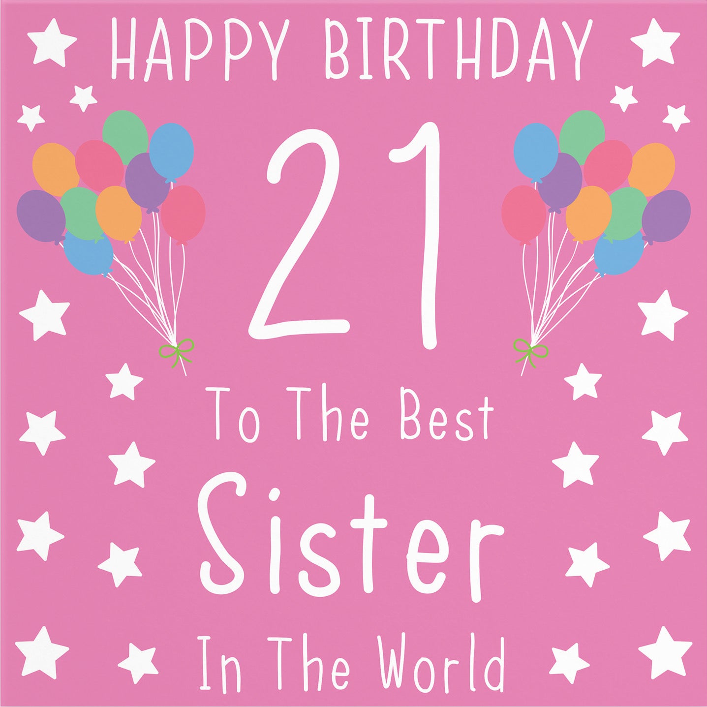 Large Sister 21st Birthday Card Iconic - Default Title (B0BBMV118S)