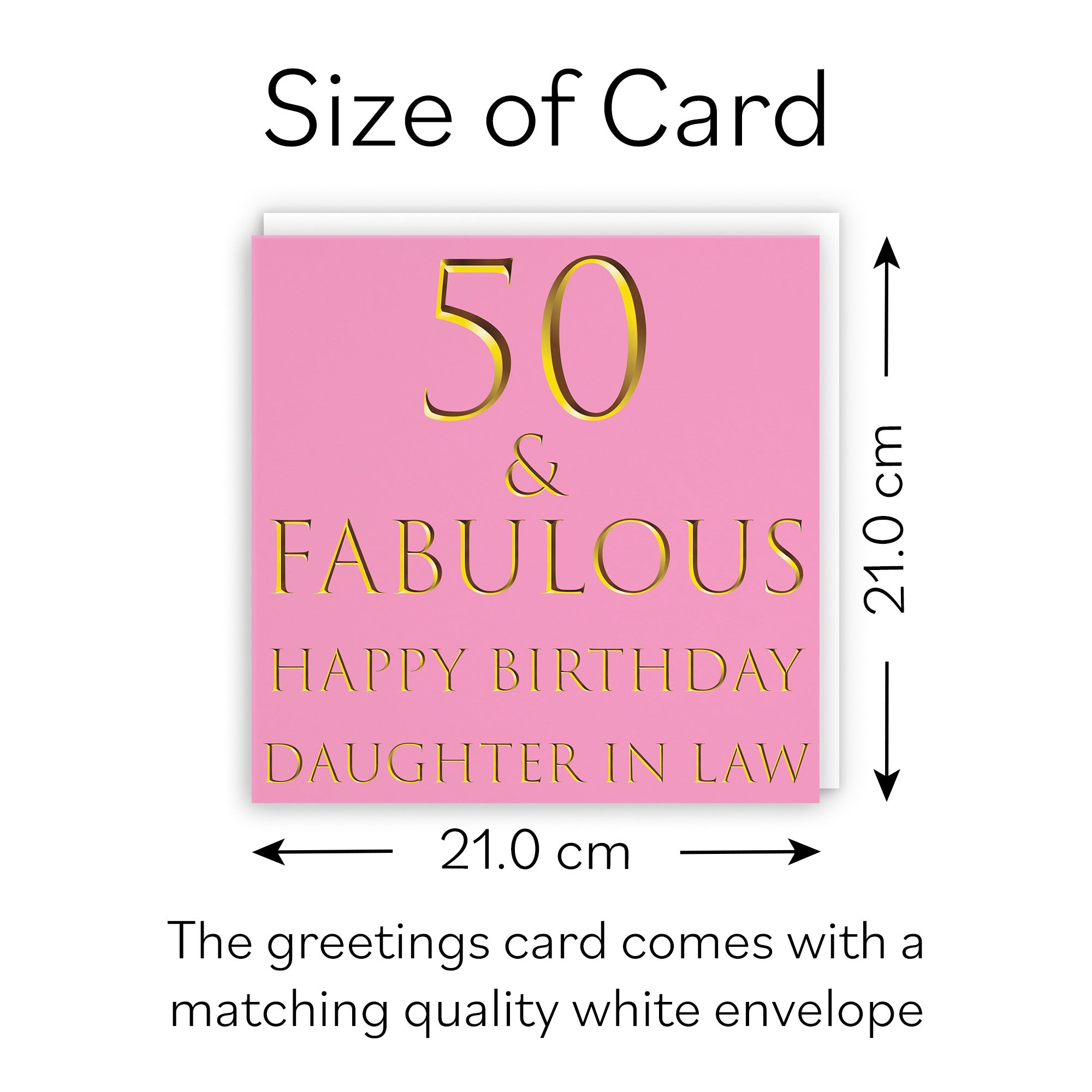 Large Daughter In Law 50th Birthday Card Still Totally Fabulous - Default Title (B0BBMV3J8X)