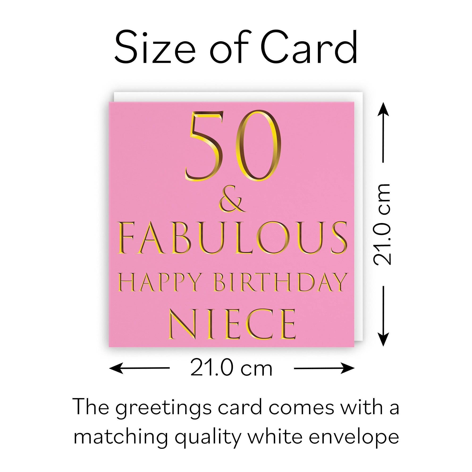 Large Niece 50th Birthday Card Still Totally Fabulous - Default Title (B0BBMV46Q1)