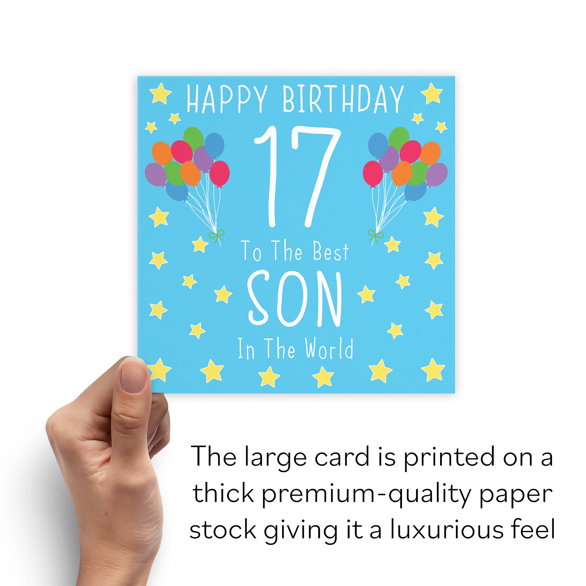 Large Son 17th Birthday Card Iconic - Default Title (B0BBMV5VQH)