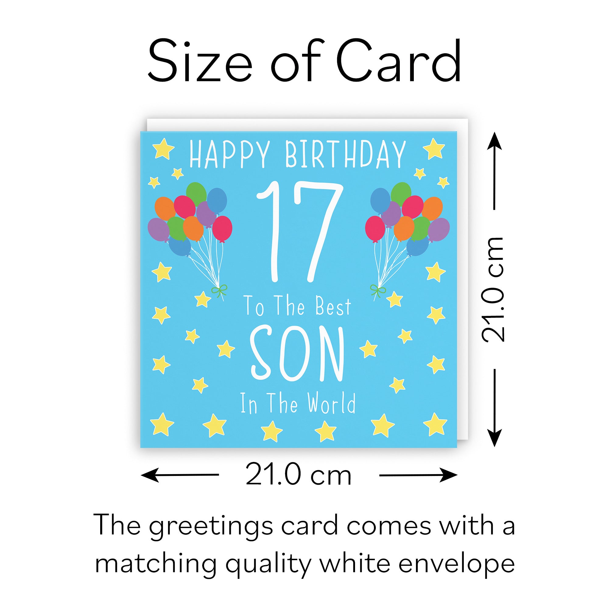 Large Son 17th Birthday Card Iconic - Default Title (B0BBMV5VQH)