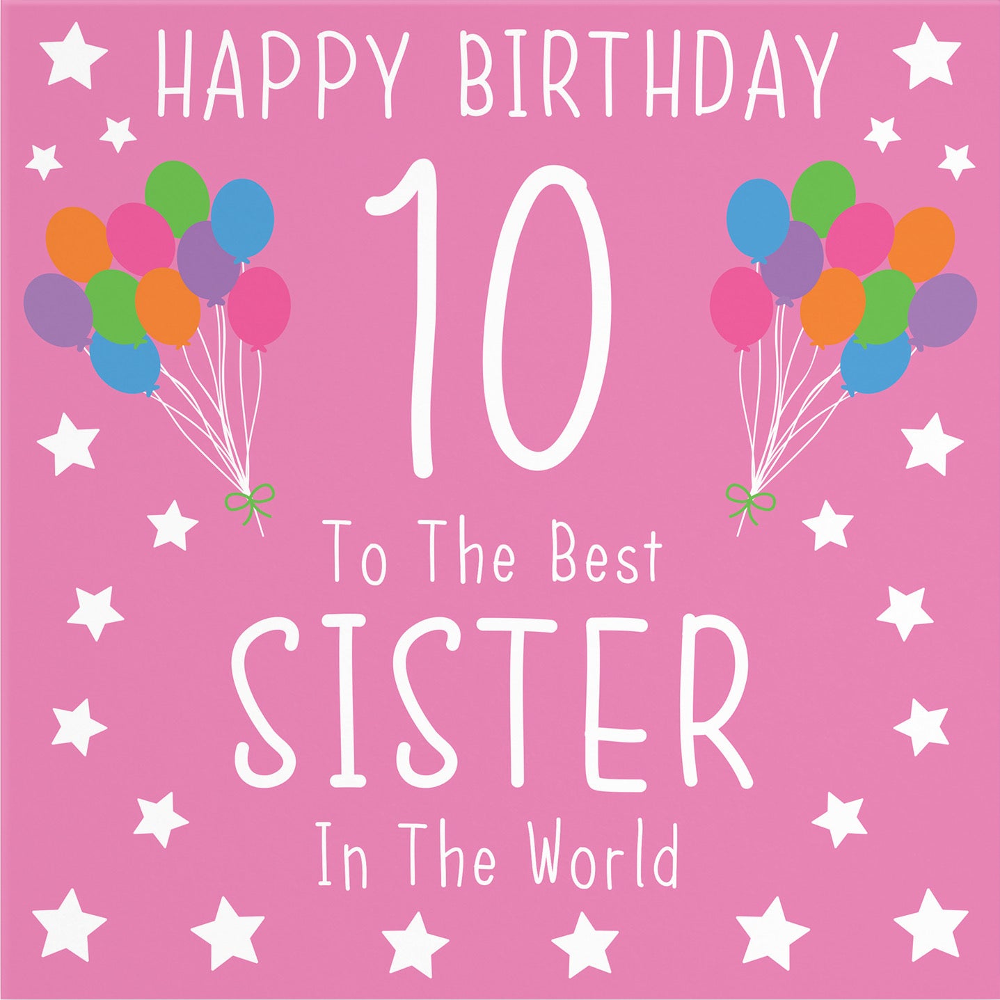Large Sister 10th Birthday Card Iconic - Default Title (B0BBMVFTD9)