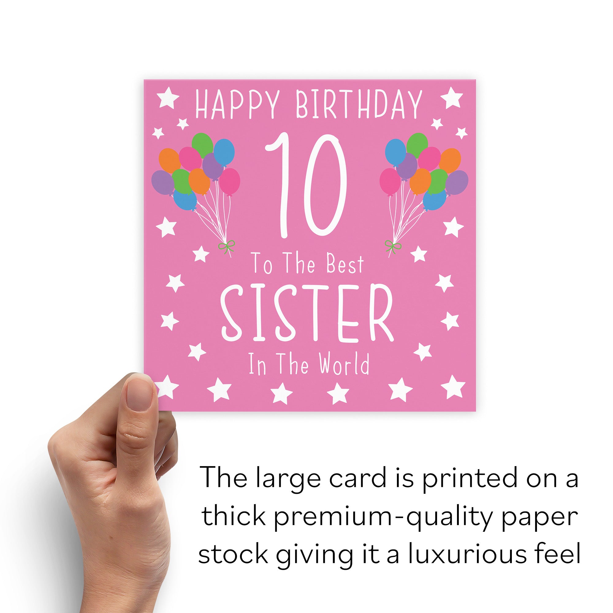 Large Sister 10th Birthday Card Iconic - Default Title (B0BBMVFTD9)