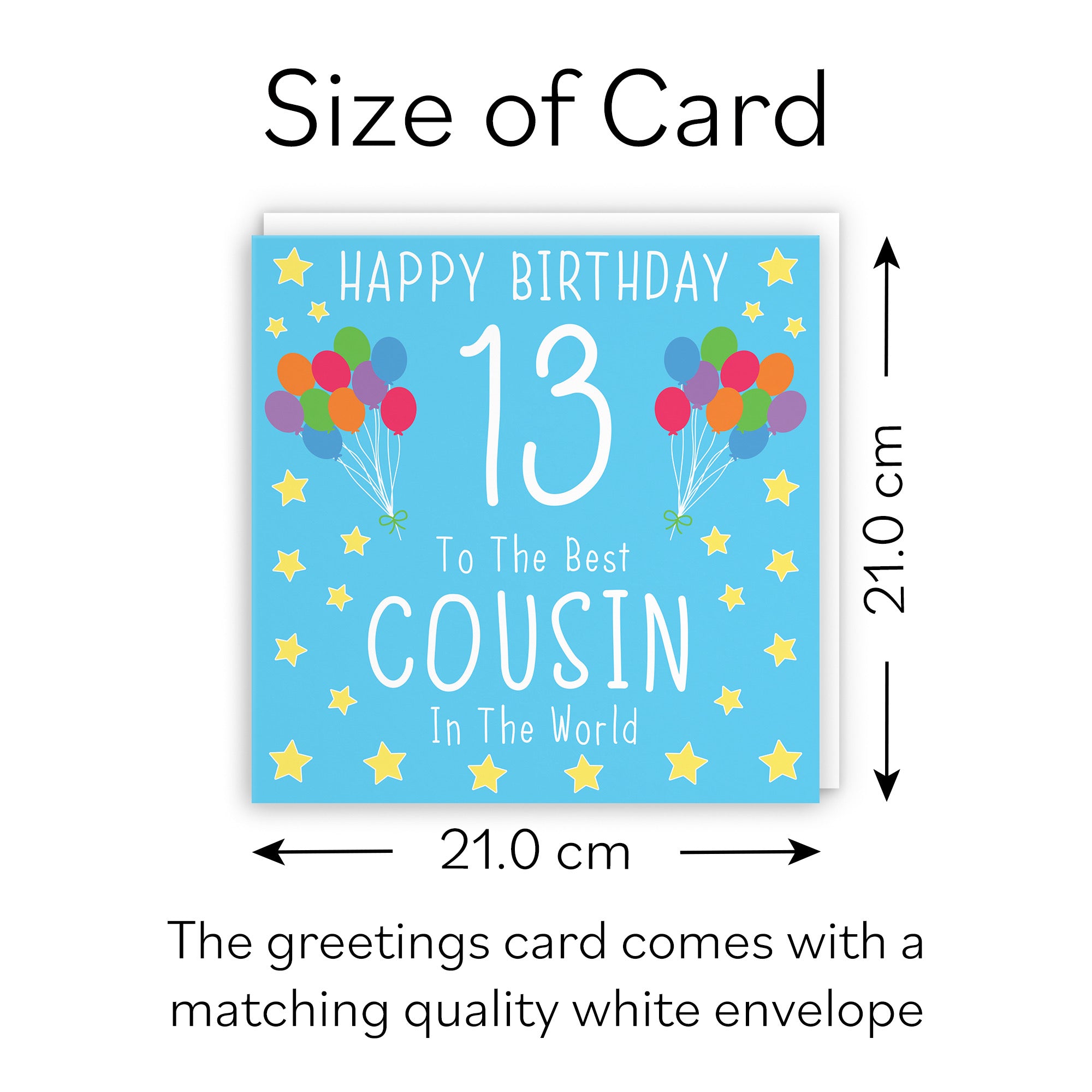 Large Cousin 13th Male Birthday Card Iconic - Default Title (B0BBMVGHN1)