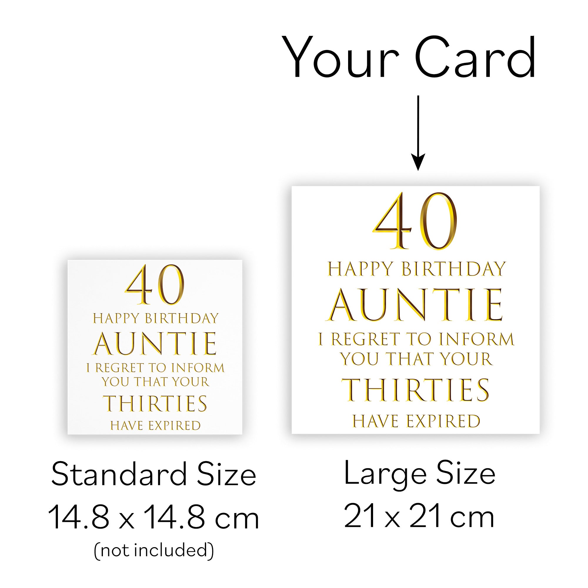 Large Auntie 40th Birthday Card Milano - Default Title (B0BBMVKVD4)