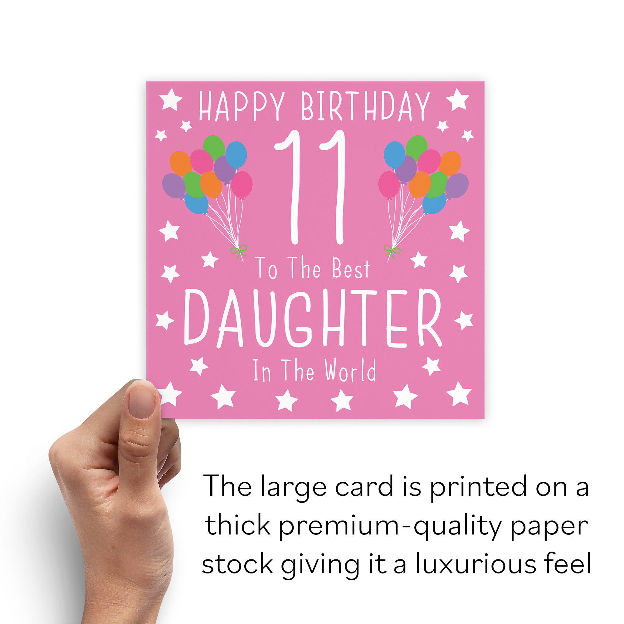 Large Daughter 11th Birthday Card Iconic - Default Title (B0BBMVLFWY)