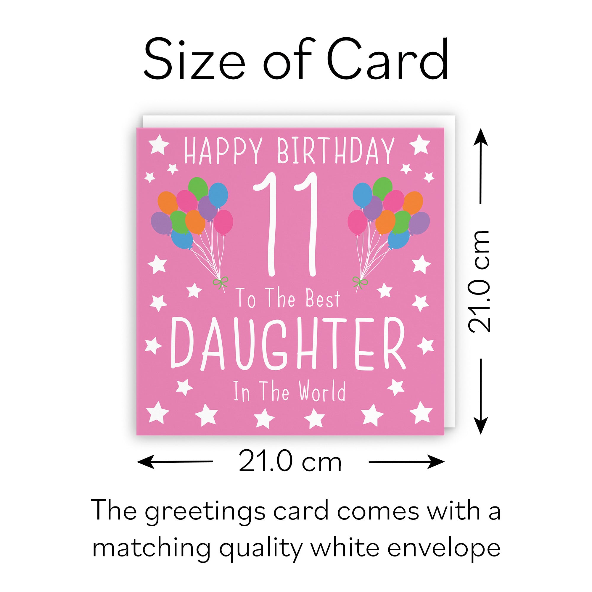 Large Daughter 11th Birthday Card Iconic - Default Title (B0BBMVLFWY)