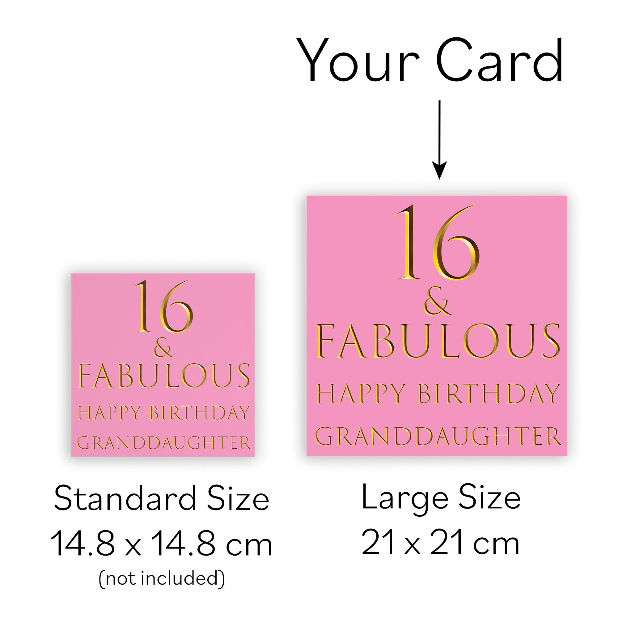 Large Granddaughter 16th Birthday Card Still Totally Fabulous - Default Title (B0BBMVLRFN)