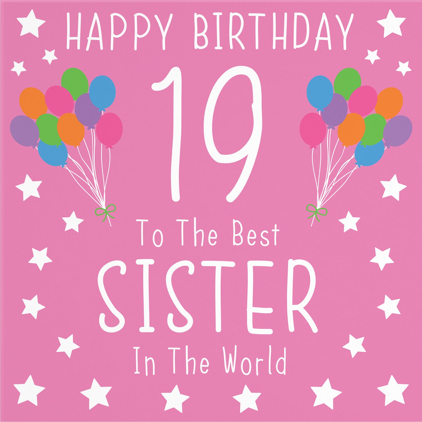 Large Sister 19th Birthday Card Iconic - Default Title (B0BBMVQR9T)