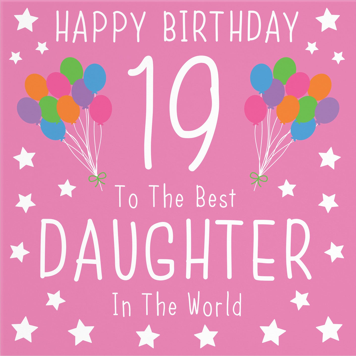 Large Daughter 19th Birthday Card Iconic - Default Title (B0BBMVQSF1)