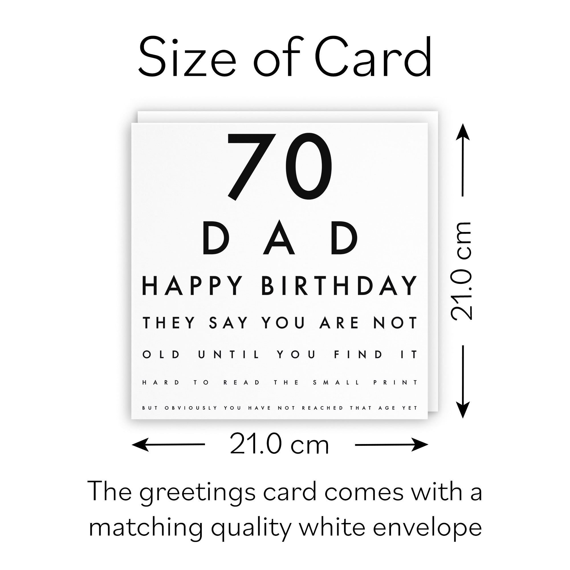 Large Dad 70th Birthday Card Letters - Default Title (B0BBMVW9P8)