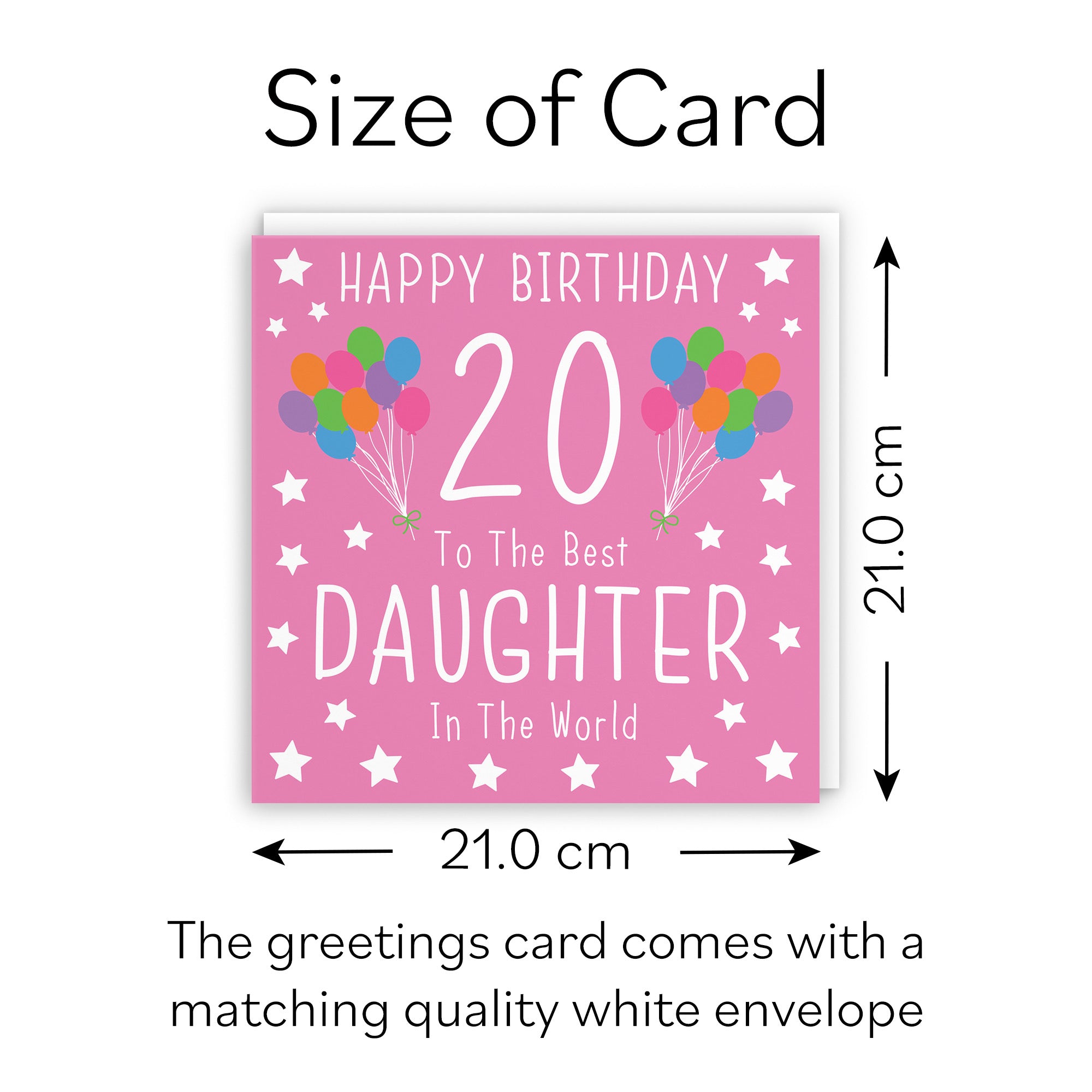 Large Daughter 20th Birthday Card Iconic - Default Title (B0BBMVYC92)