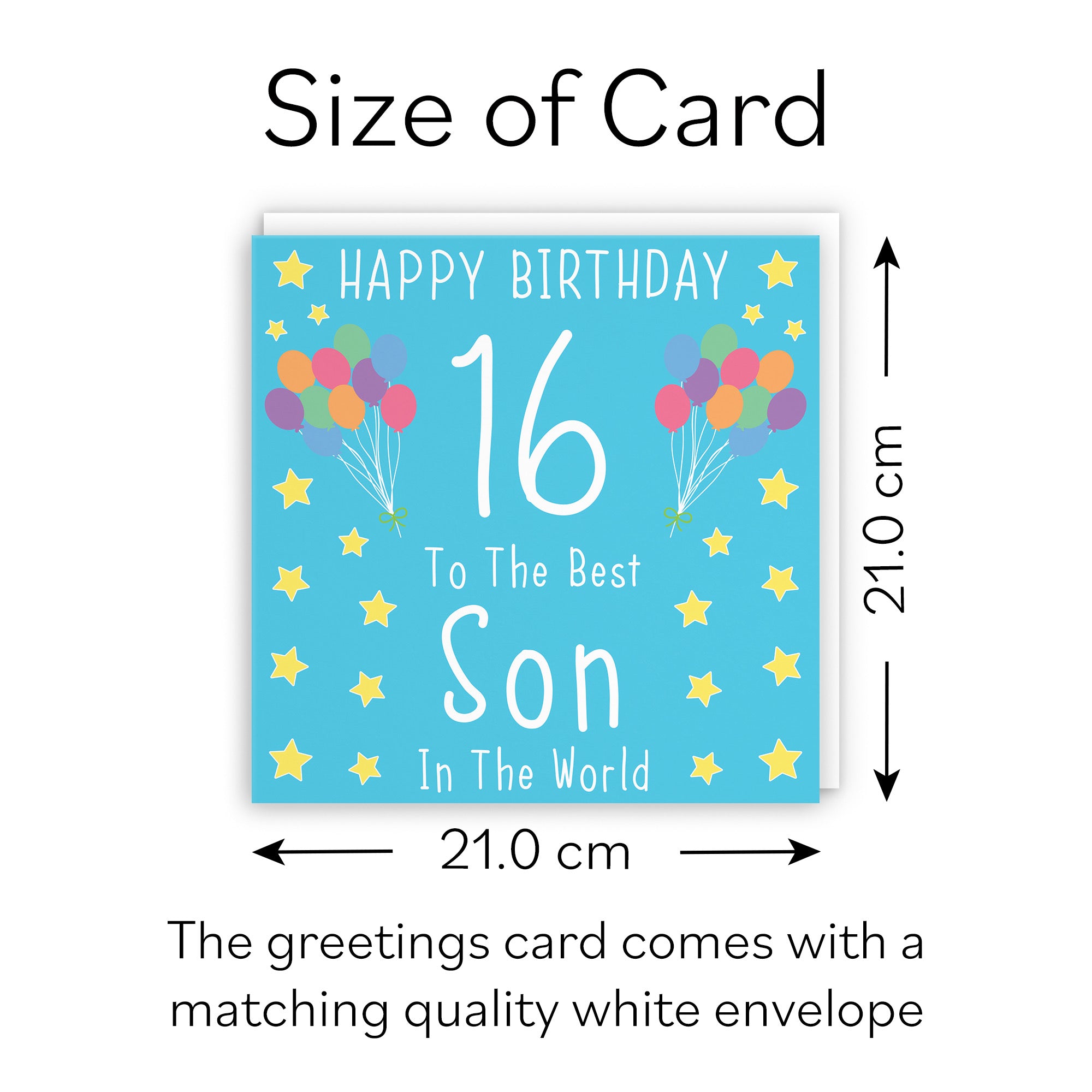 Large Son 16th Birthday Card Iconic - Default Title (B0BBMVZ9NN)