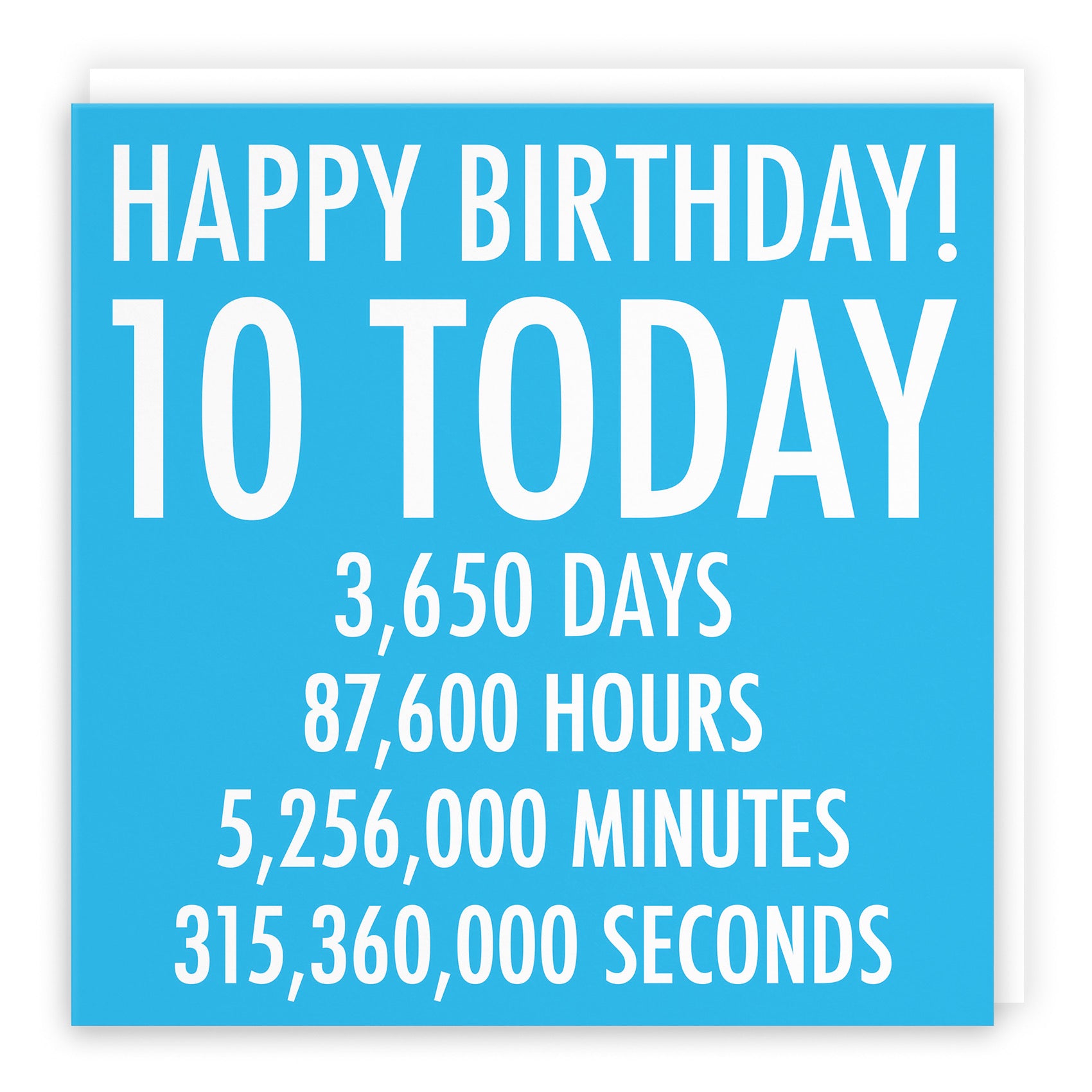 Large 10th Birthday Card Blue Numbers - Default Title (B0BBMW525W)