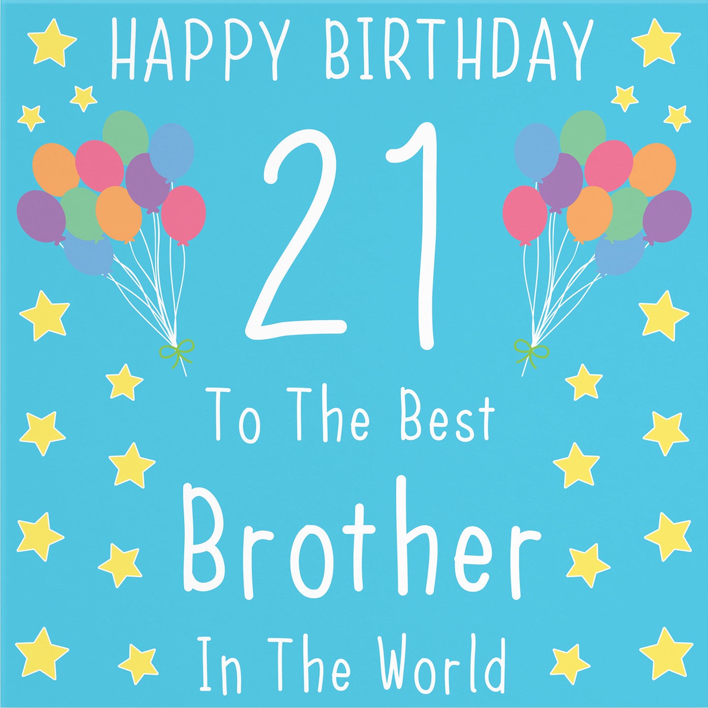 Large Brother 21st Birthday Card Iconic - Default Title (B0BBMWD9KY)